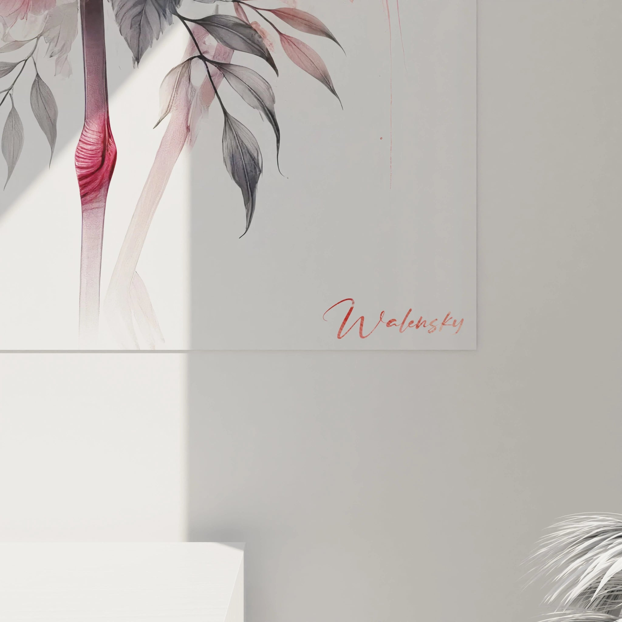 Explorez le tableau flamand rose de près, où chaque détail floral met en valeur la beauté de cet oiseau. Une œuvre qui fusionne réalisme et art pour sublimer votre espace.