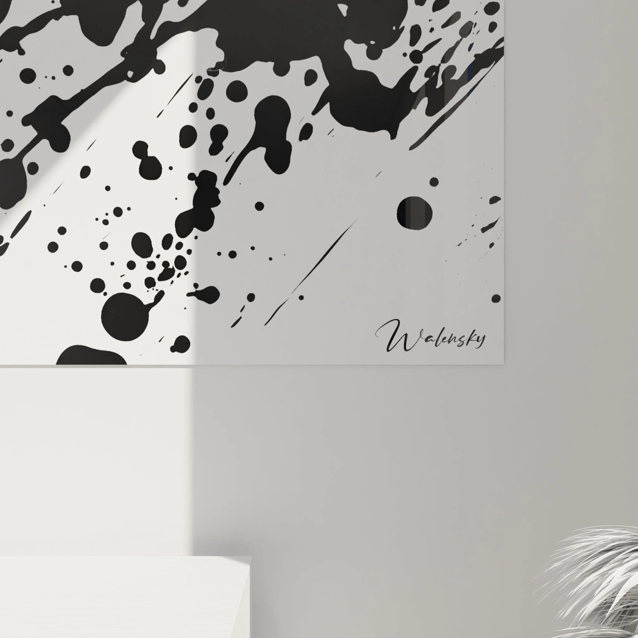 Tableau tacheté noir et blanc de Walensky pour une décoration moderne et artistique