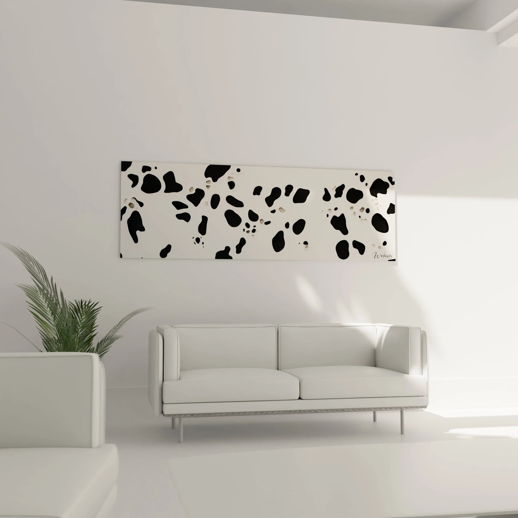 Tableau tacheté noir et blanc Walensky pour une décoration moderne et élégante