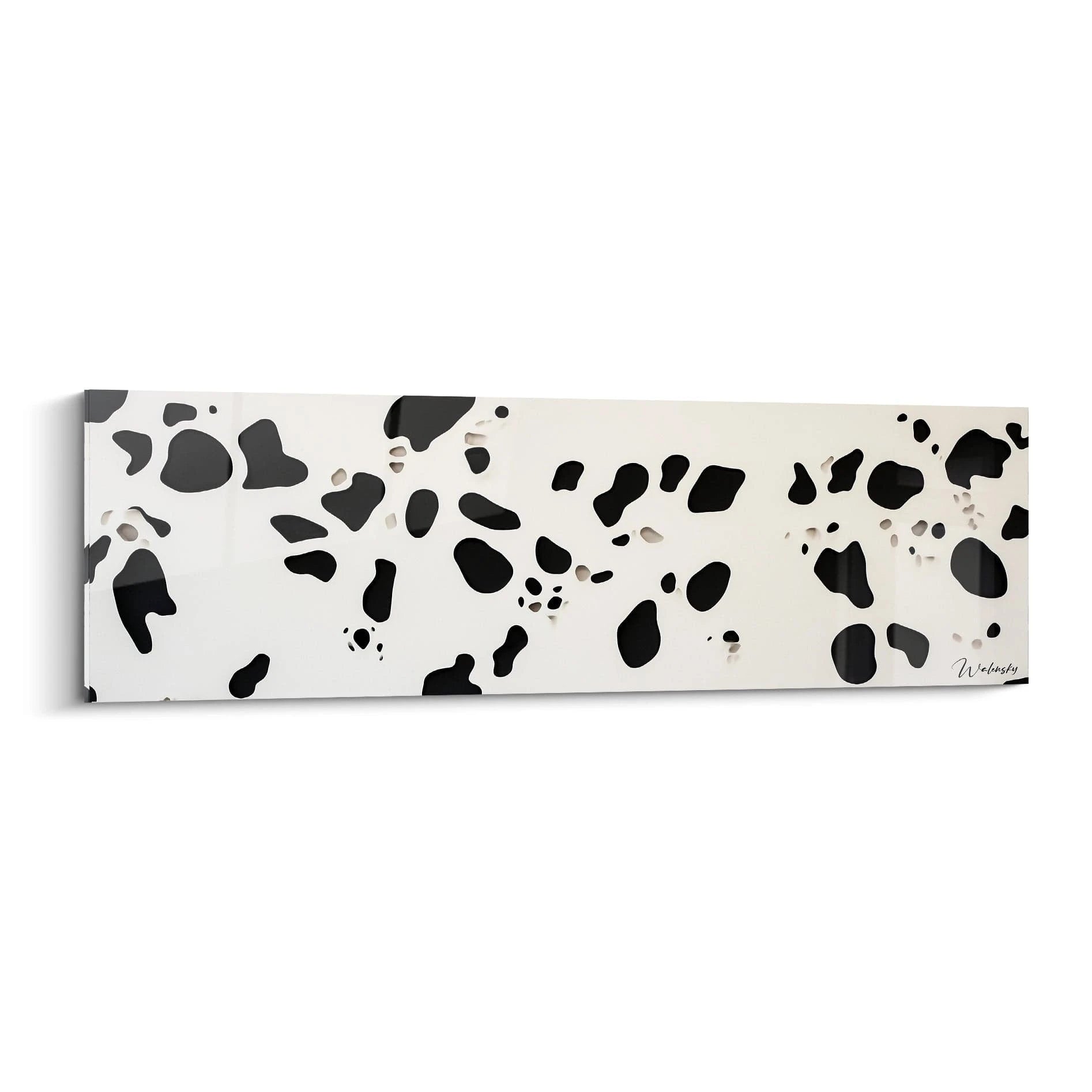 Tableau tacheté noir et blanc de Walensky, design moderne idéal pour la décoration intérieure