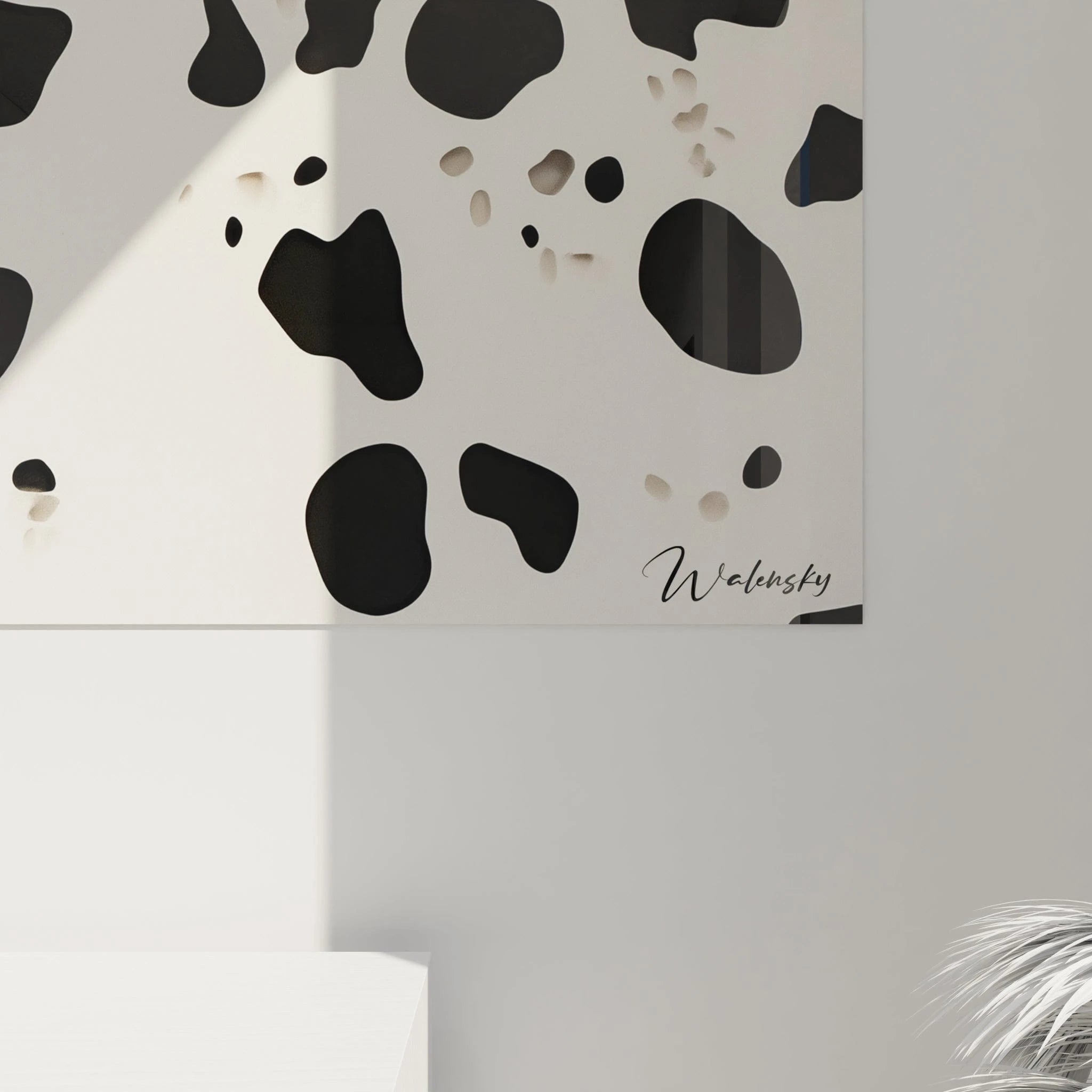 Tableau tacheté noir et blanc de Walensky pour une décoration murale moderne