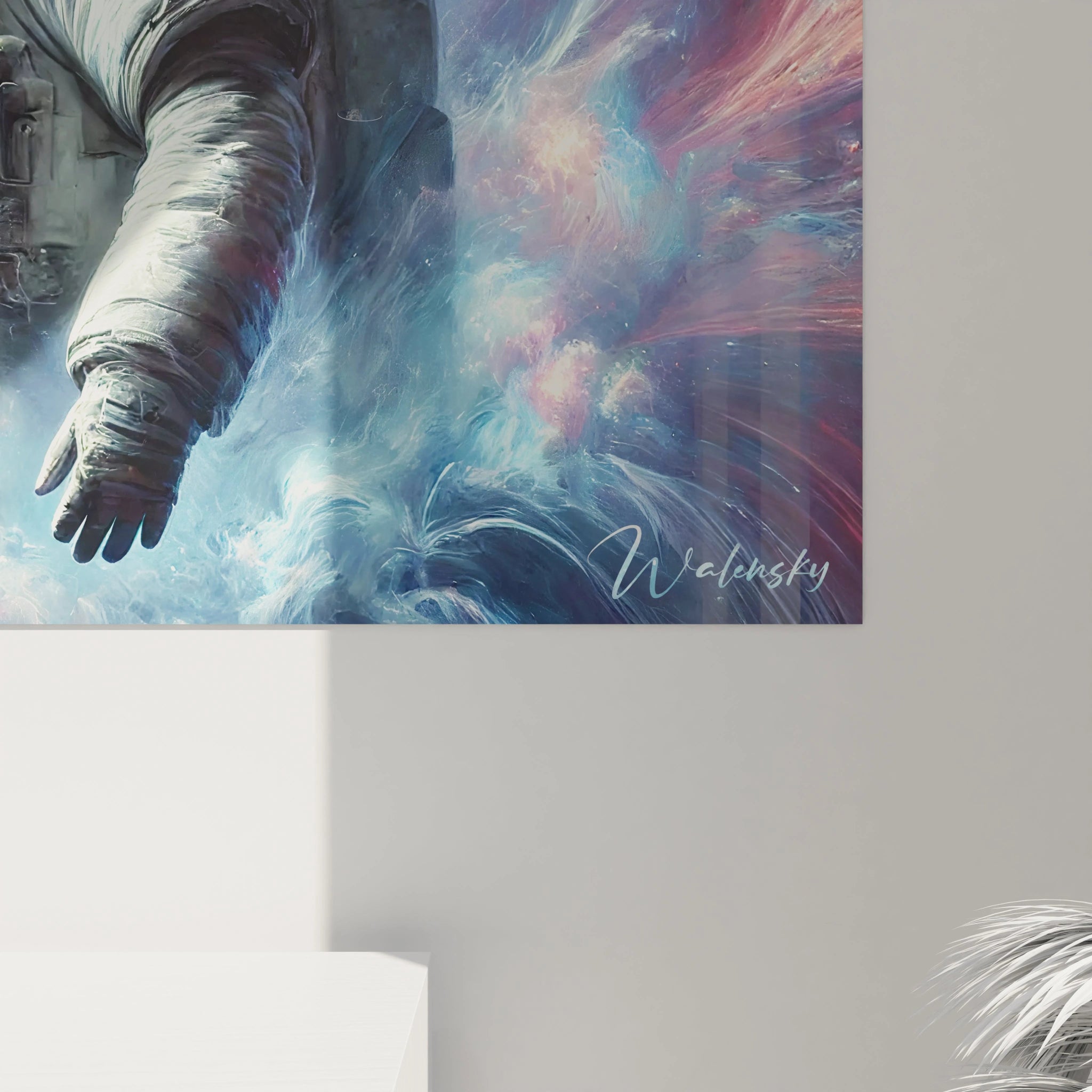 Plongez dans les détails fascinants de ce tableau espace, où chaque nuance et texture raconte l'histoire infinie de l'univers.