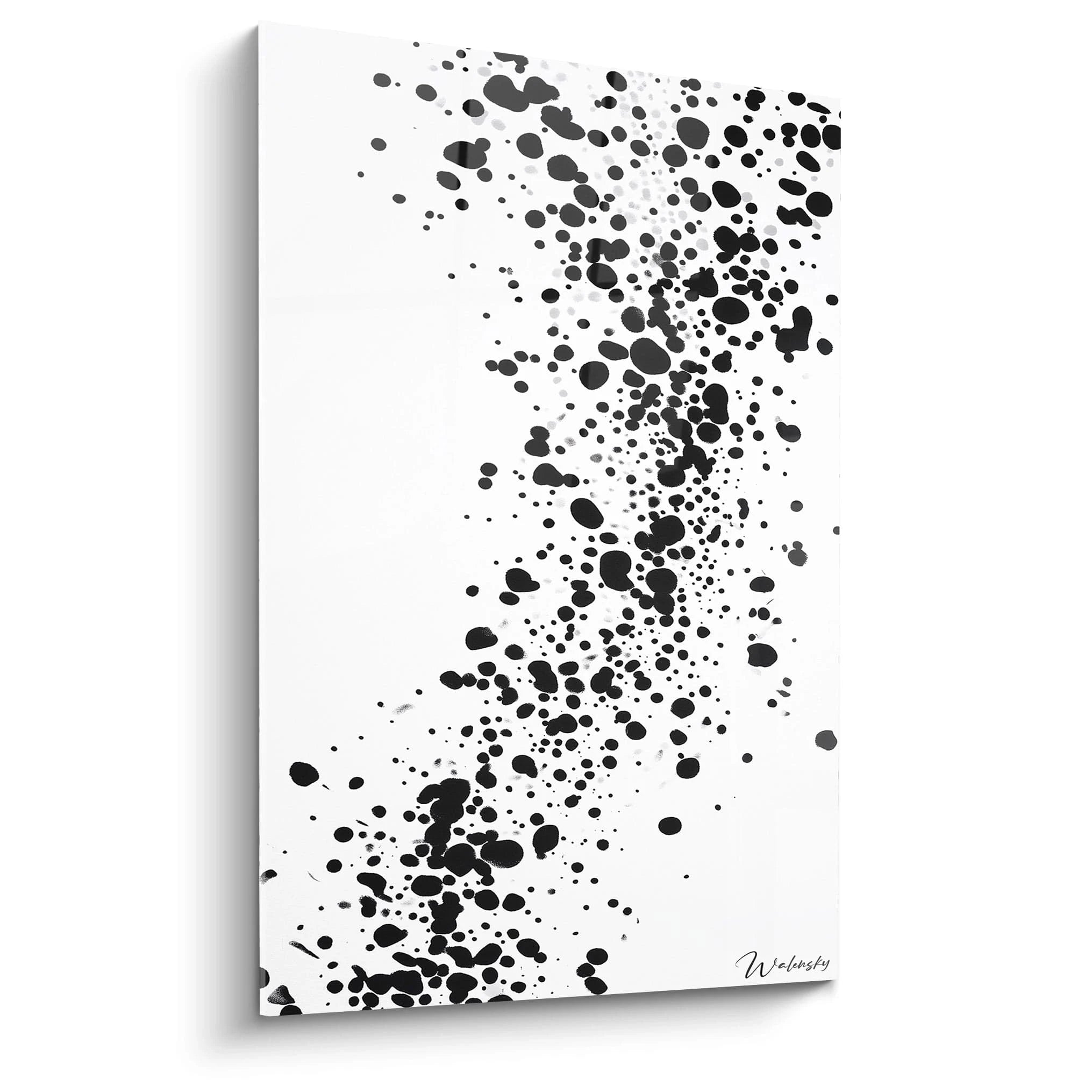 Tableau tacheté noir et blanc de Walensky pour une décoration moderne et élégante