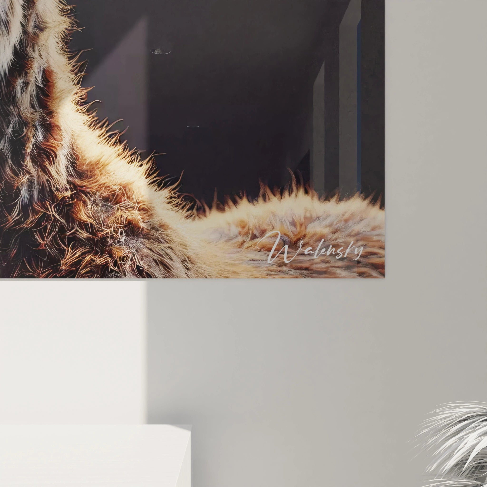 la texture riche du pelage et les contrastes du tableau kangourou offrent un realisme saisissant en gros plan chaque detail minutieux renforce la presence impressionnante de cet animal majestueux