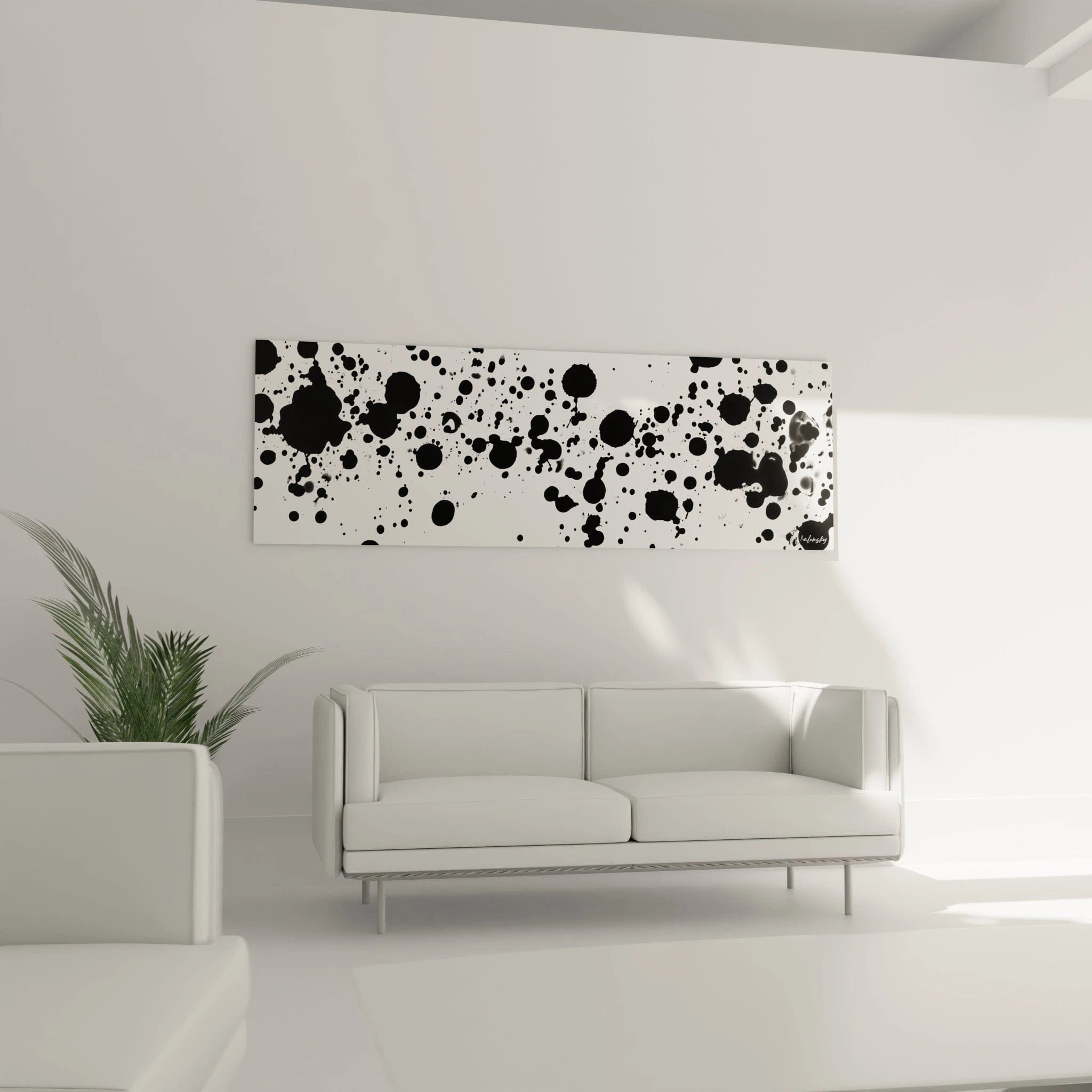 Tableau tacheté noir et blanc de Walensky idéal pour décorer un intérieur moderne