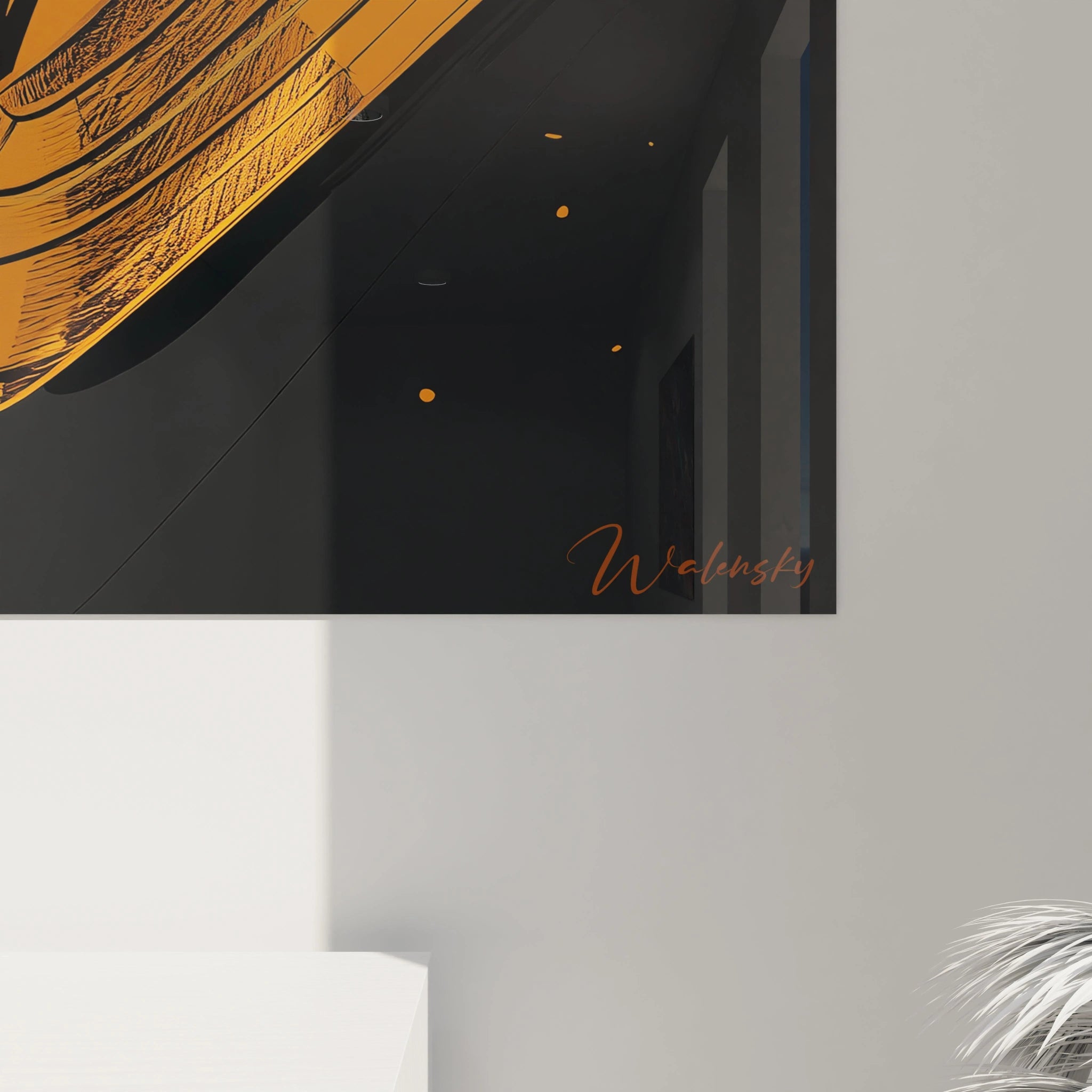 Détail du tableau Egypte mural Walensky avec illustration artistique et signature élégante