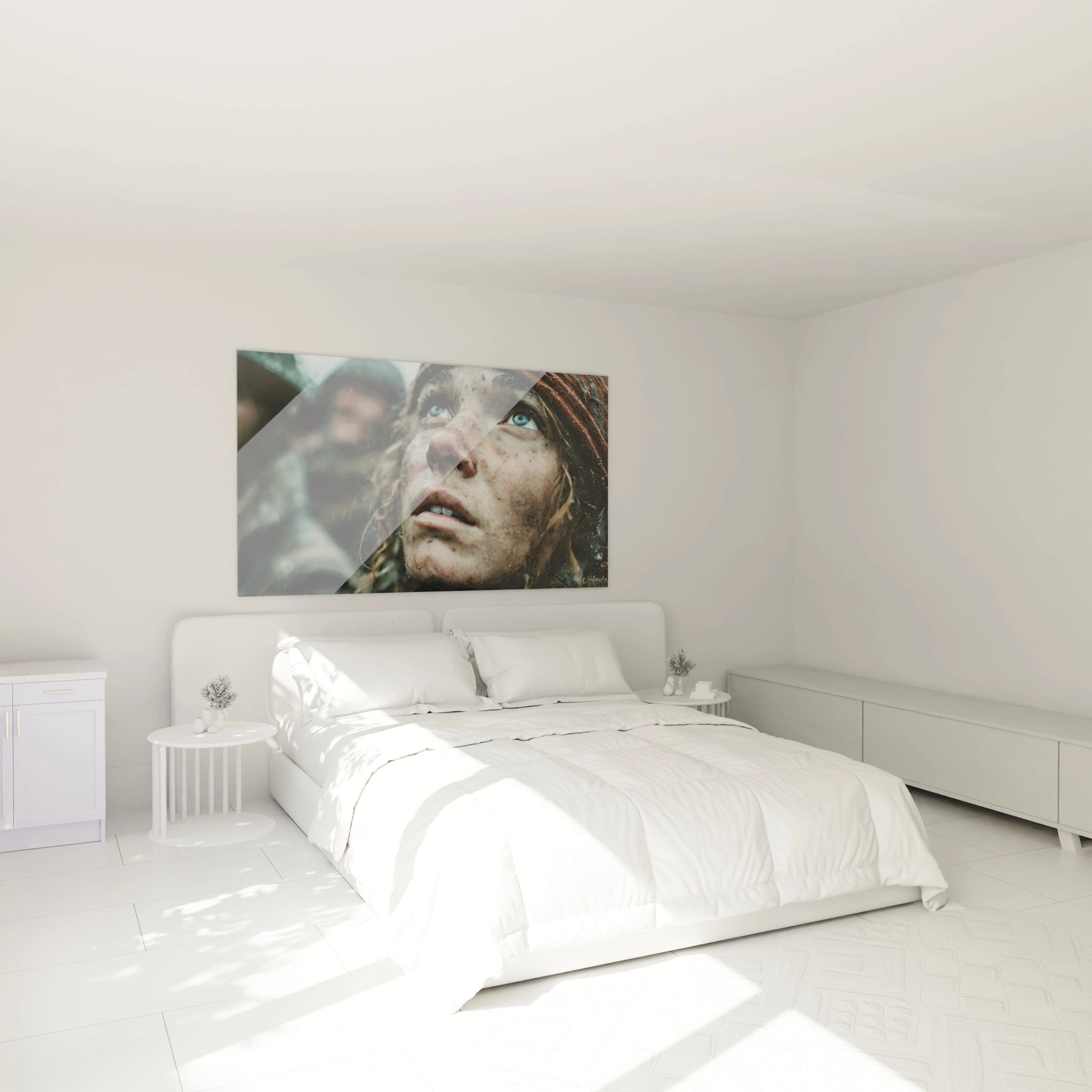 Tableau mural Walensky portrait dramatique d'une femme couverte de poussiere tableau femme Première Guerre mondiale