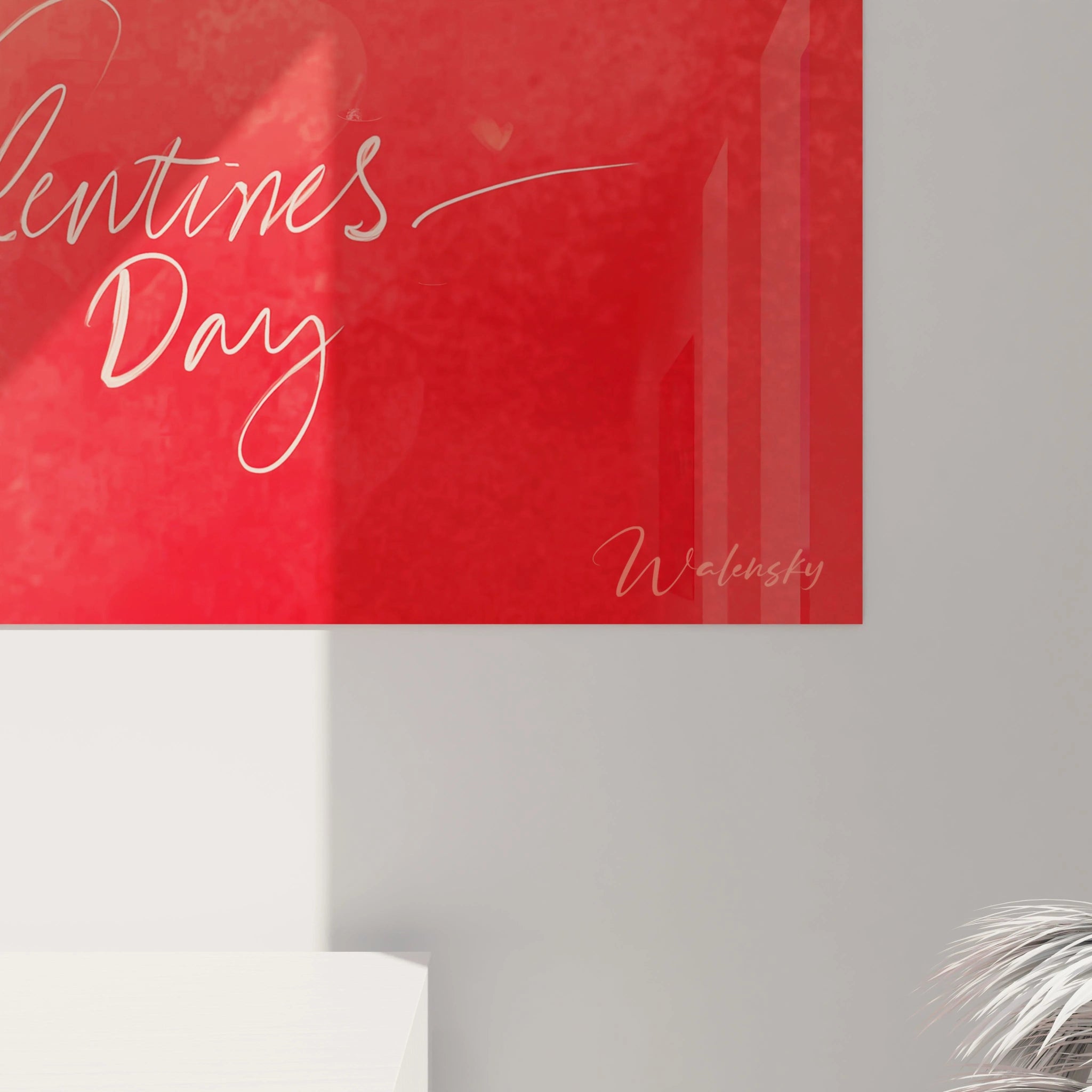 tableau femme séduction saint valentin Walensky affiche murale rouge calligraphie romantique pour chambre ou salon moderne