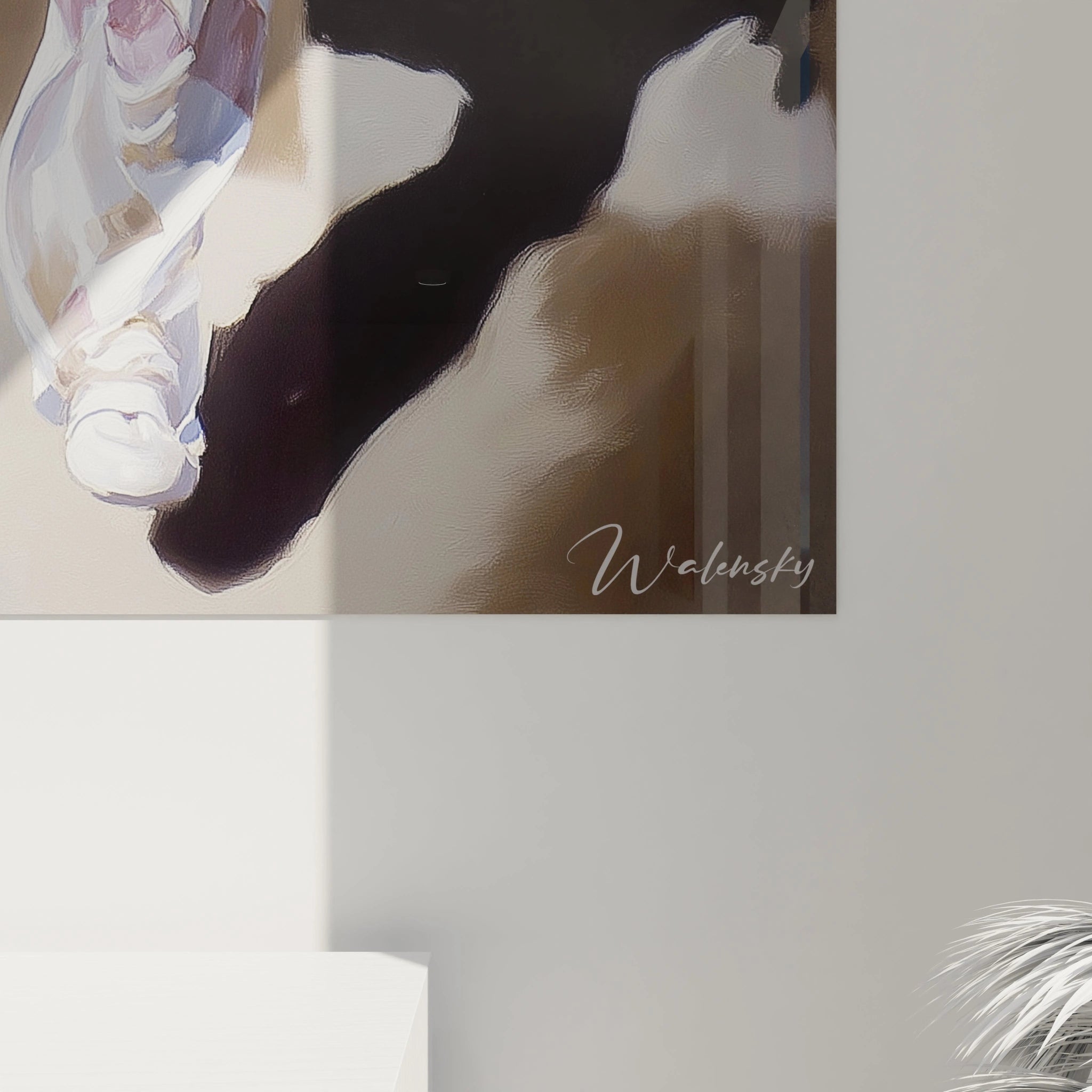 Tableau mural Walensky tableau femme hyperréalisme montrant jambes et chaussures de femme signé style contemporain