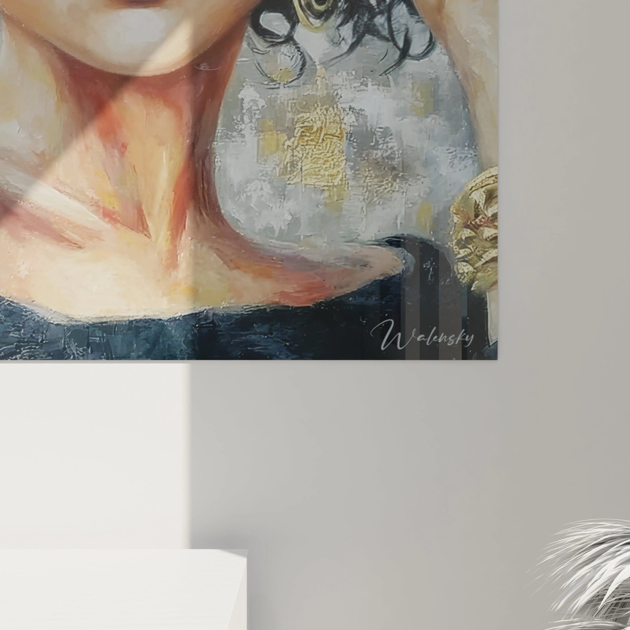 Tableau femme glamour de Walensky représentant une femme élégante avec des détails artistiques raffinés