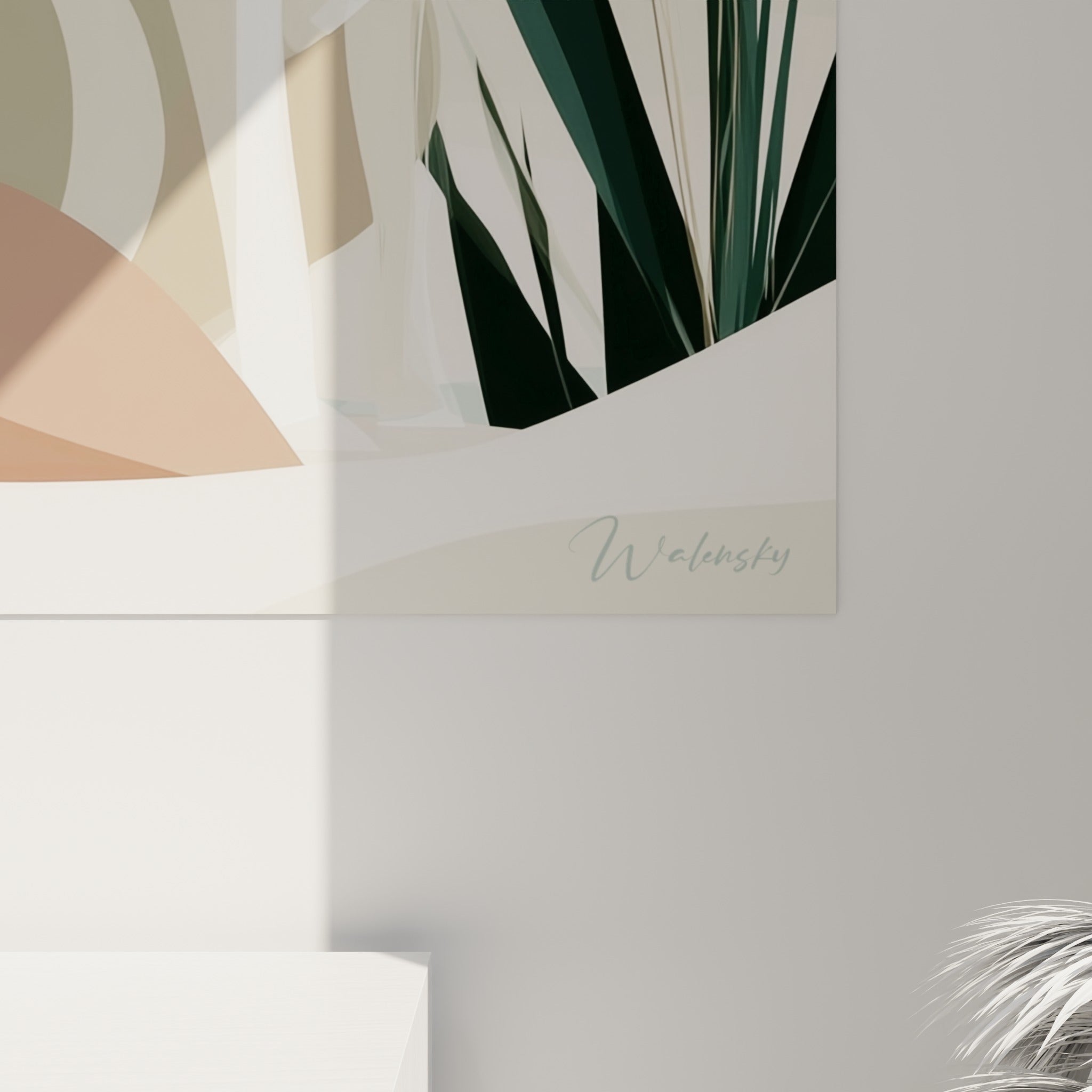 Détail des aplats anthracite et beige de l'illustration, grain lisse et contours nets du fennec accroché