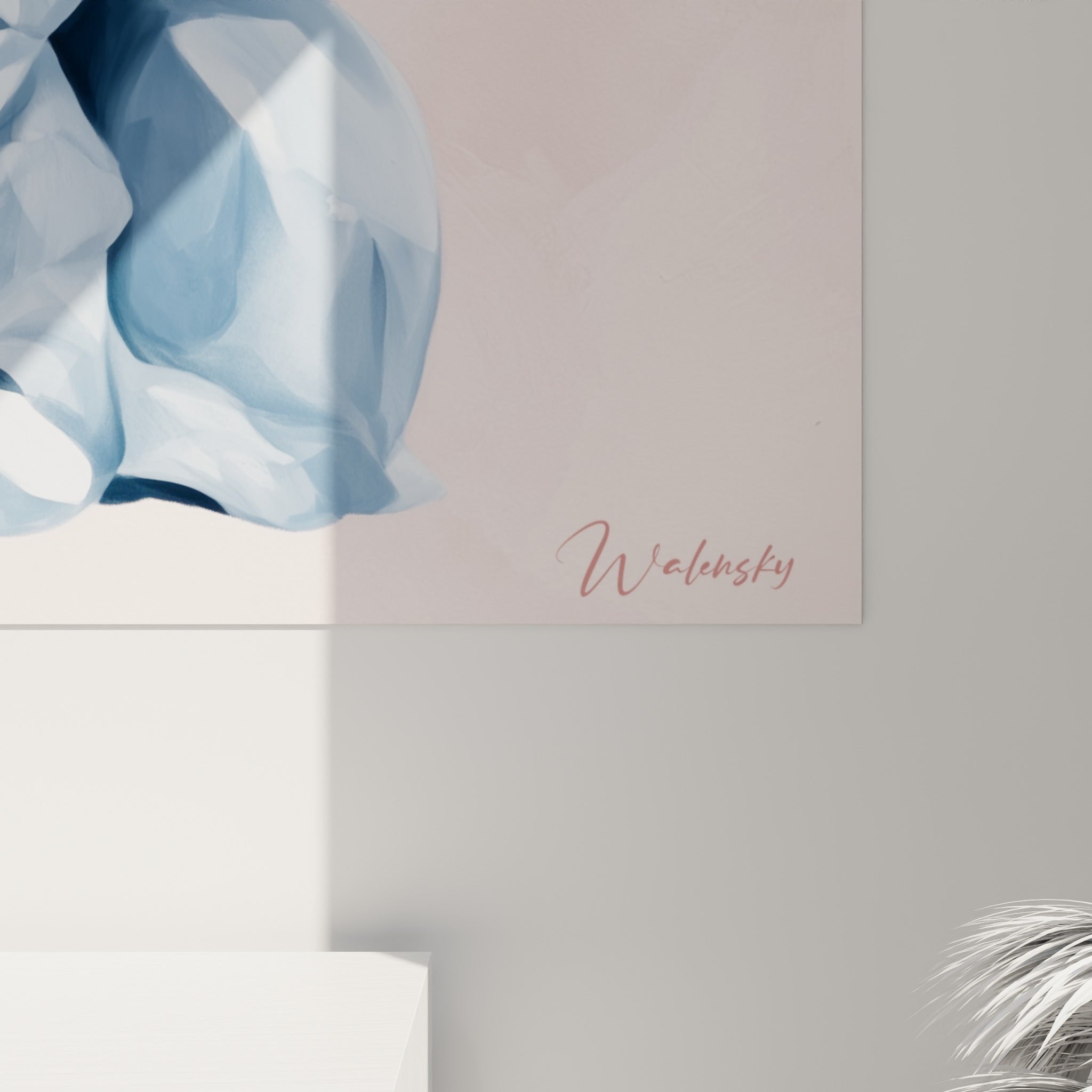 Détail des facettes bleu poudré et rose terracotta du pelage peint du fennec