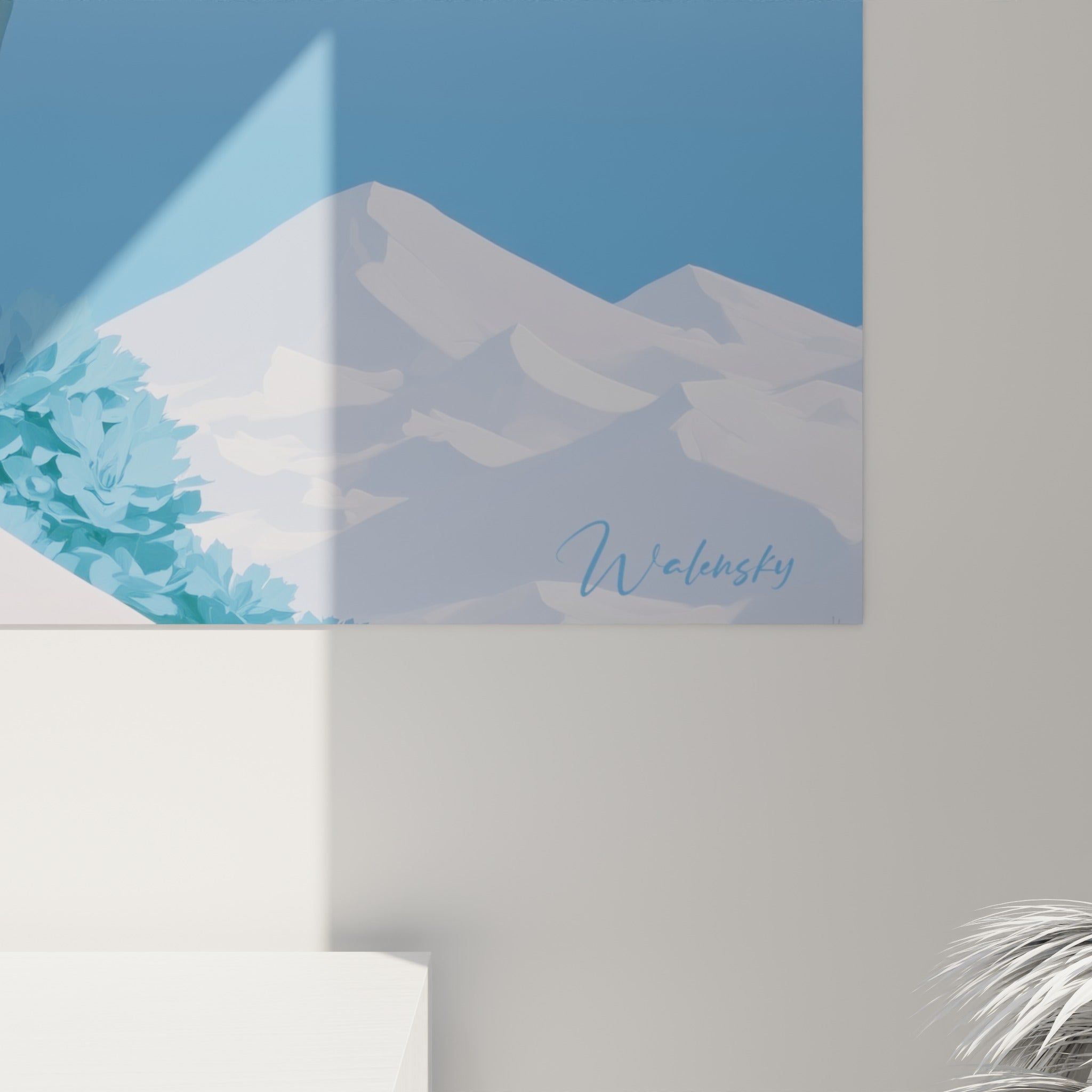 Détail du pelage blanc et des reliefs bleu ciel du fennec, grain fin et couleurs fondues