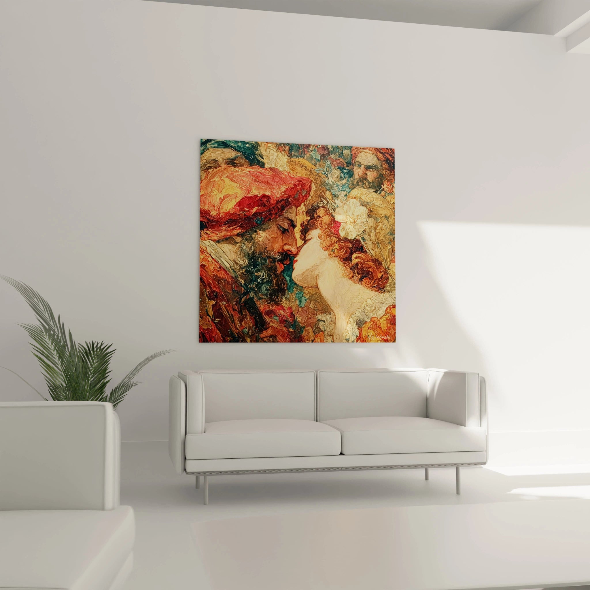 Tableau mural Walensky représentant tableau figures sacrées renaissance italienne aux tons chauds