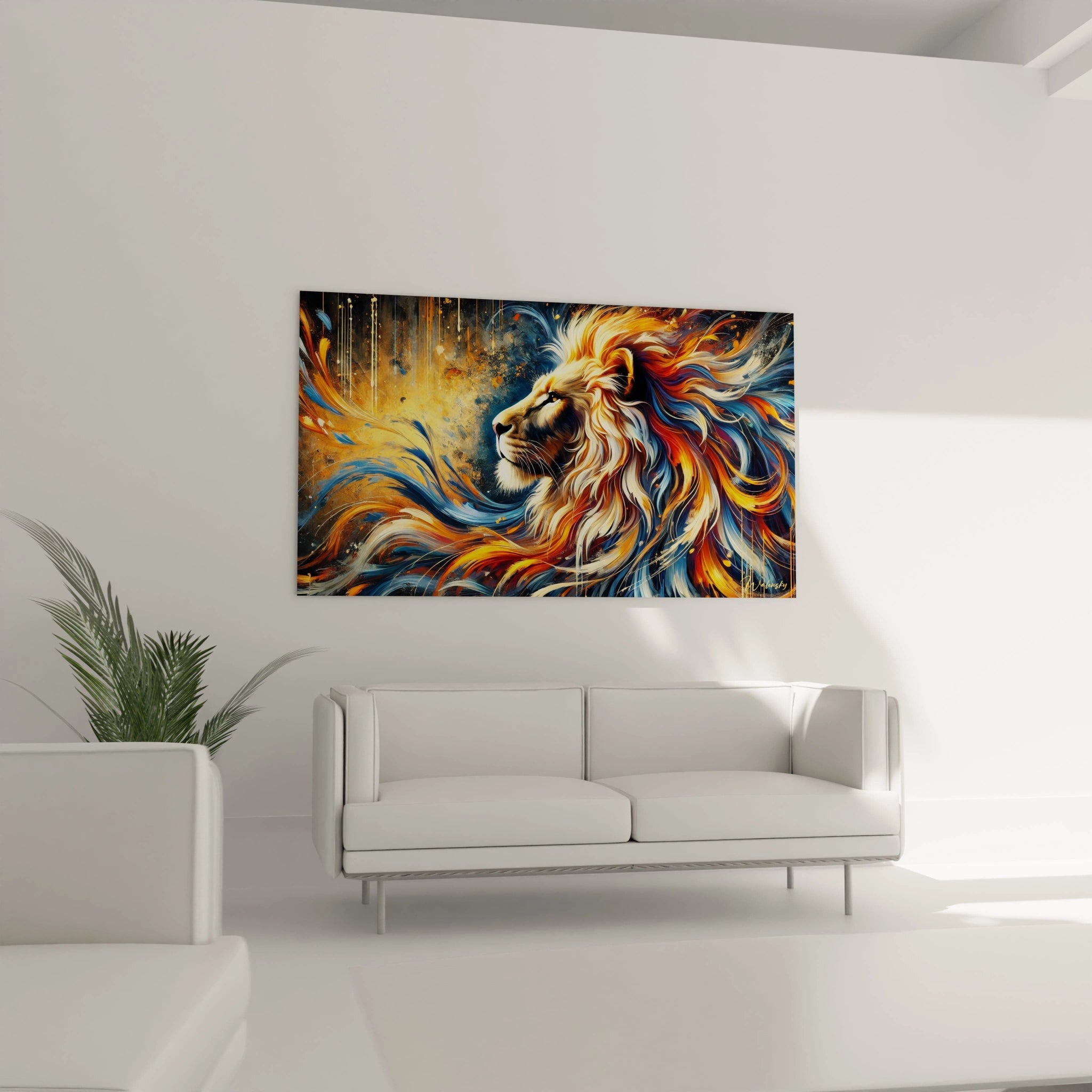 Ses couleurs dynamiques et ses textures ajoutent une touche élégante à tout espace moderne.