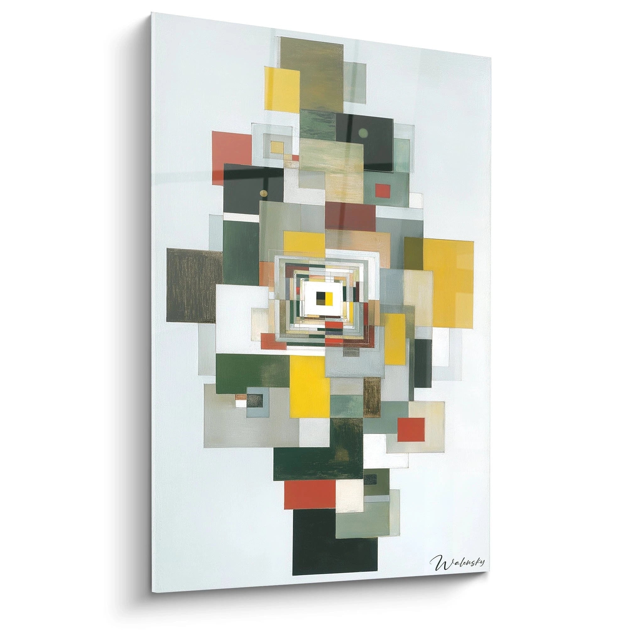 Tableau formes géométriques Rythme géométrique central - édition Constructivisme - Walensky