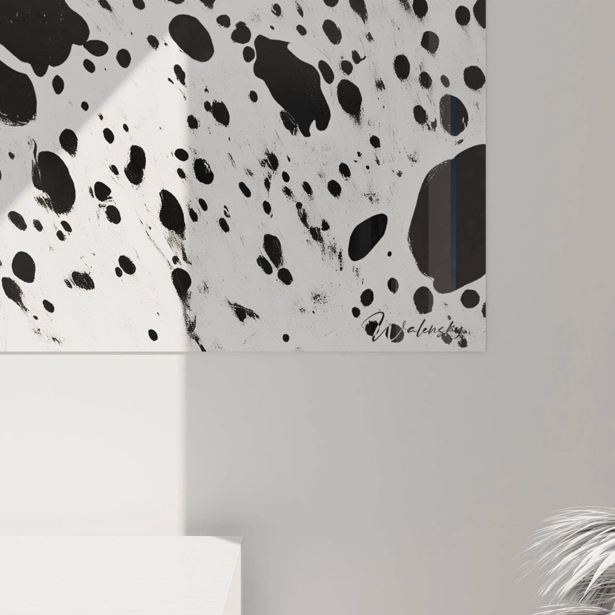 Tableau tacheté noir et blanc de Walensky pour une décoration moderne