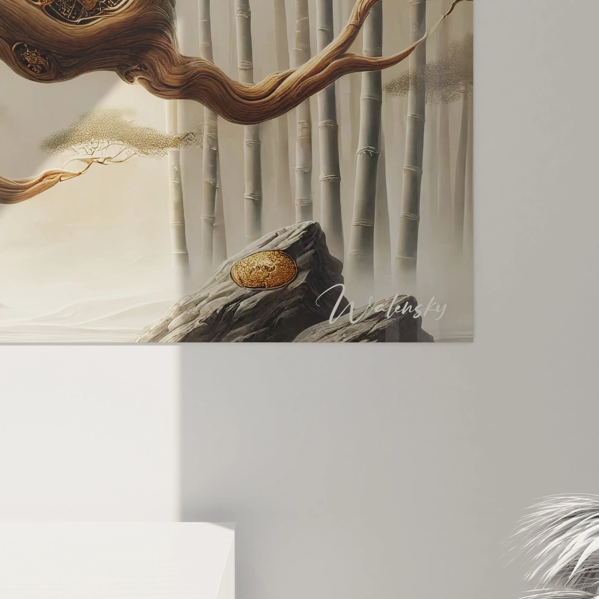 Apportez de la profondeur a votre piece avec ce tableau panthere noire Sa precision dans les details du bois et du pelage attire tous les regards pour une decoration puissante et envoûtante