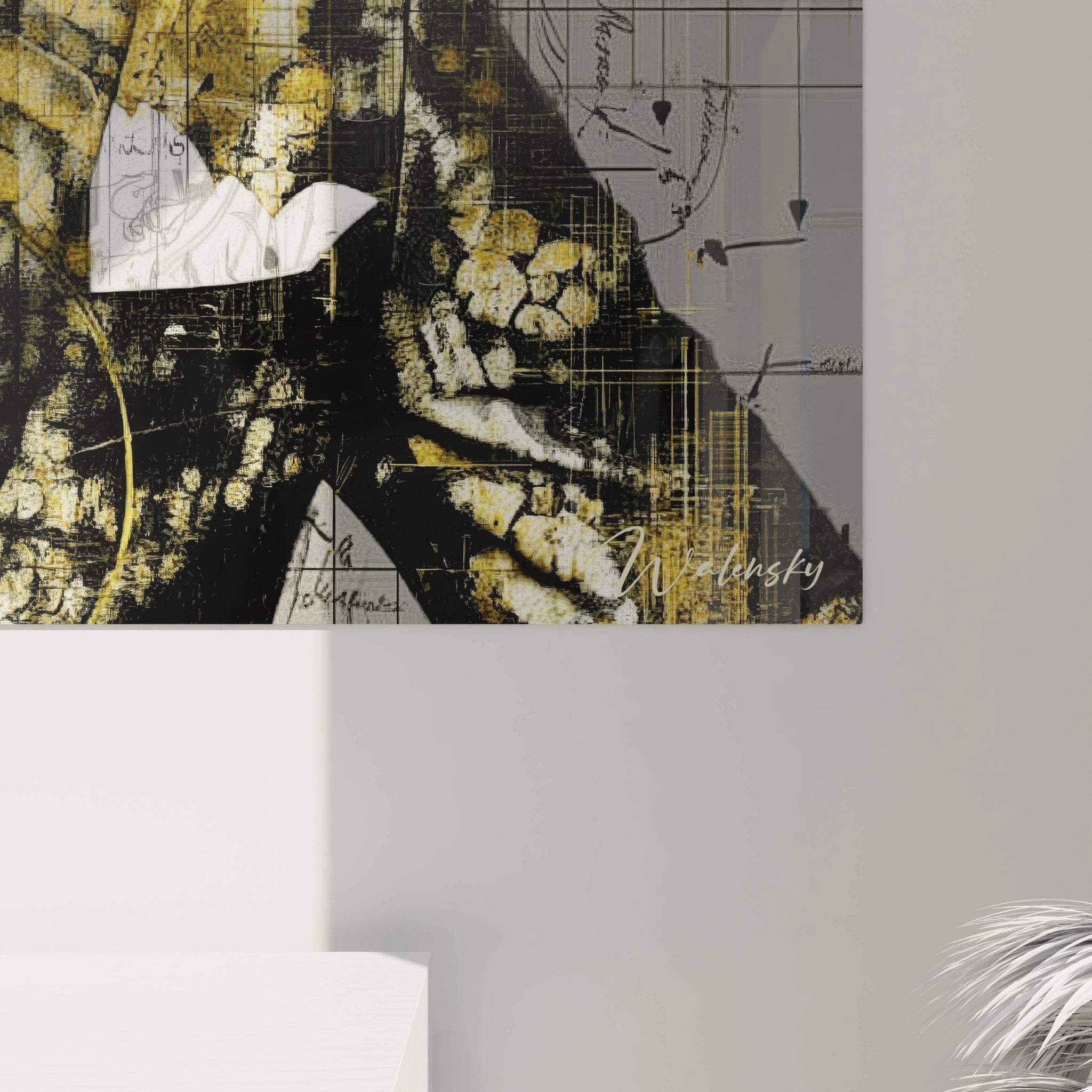 Tableau art mural gentleman en noir et or, ajoutant élégance à votre décoration intérieure