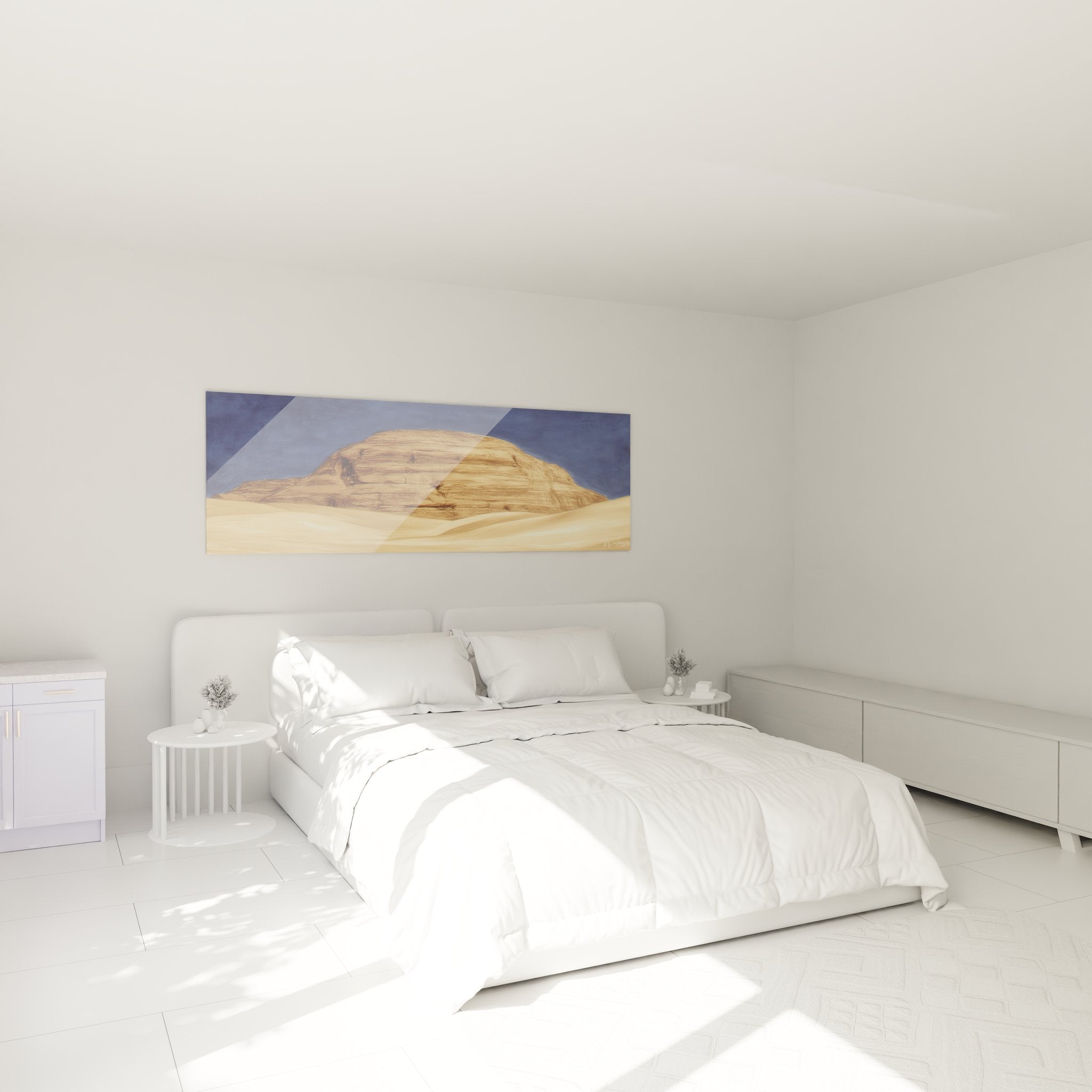 Tableau formation géologique désert dans décoration chambre moderne élégante