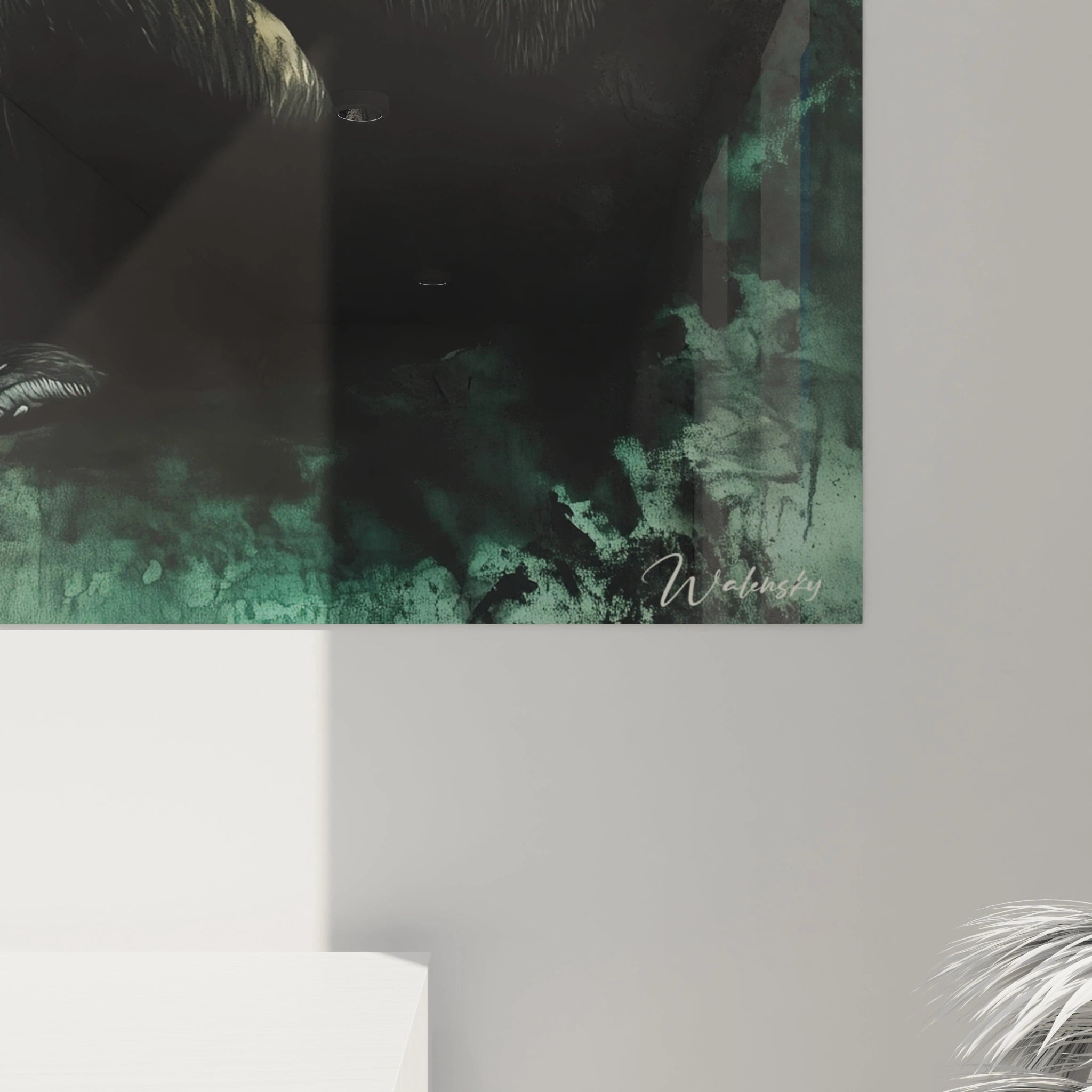 Tableau gorille moderne de Walensky avec des couleurs vibrantes et un design artistique unique