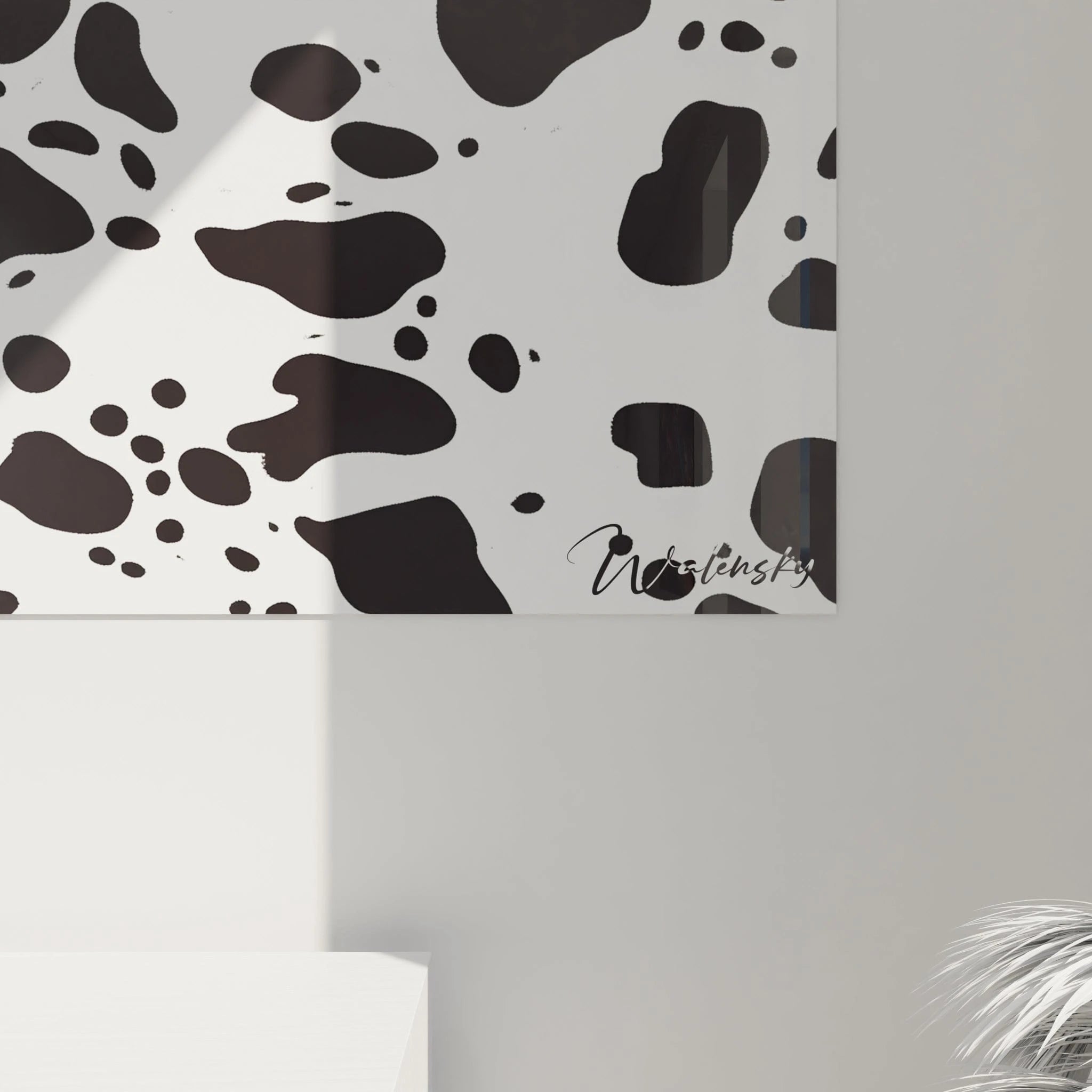 Tableau tacheté noir et blanc de Walensky pour une décoration moderne et élégante