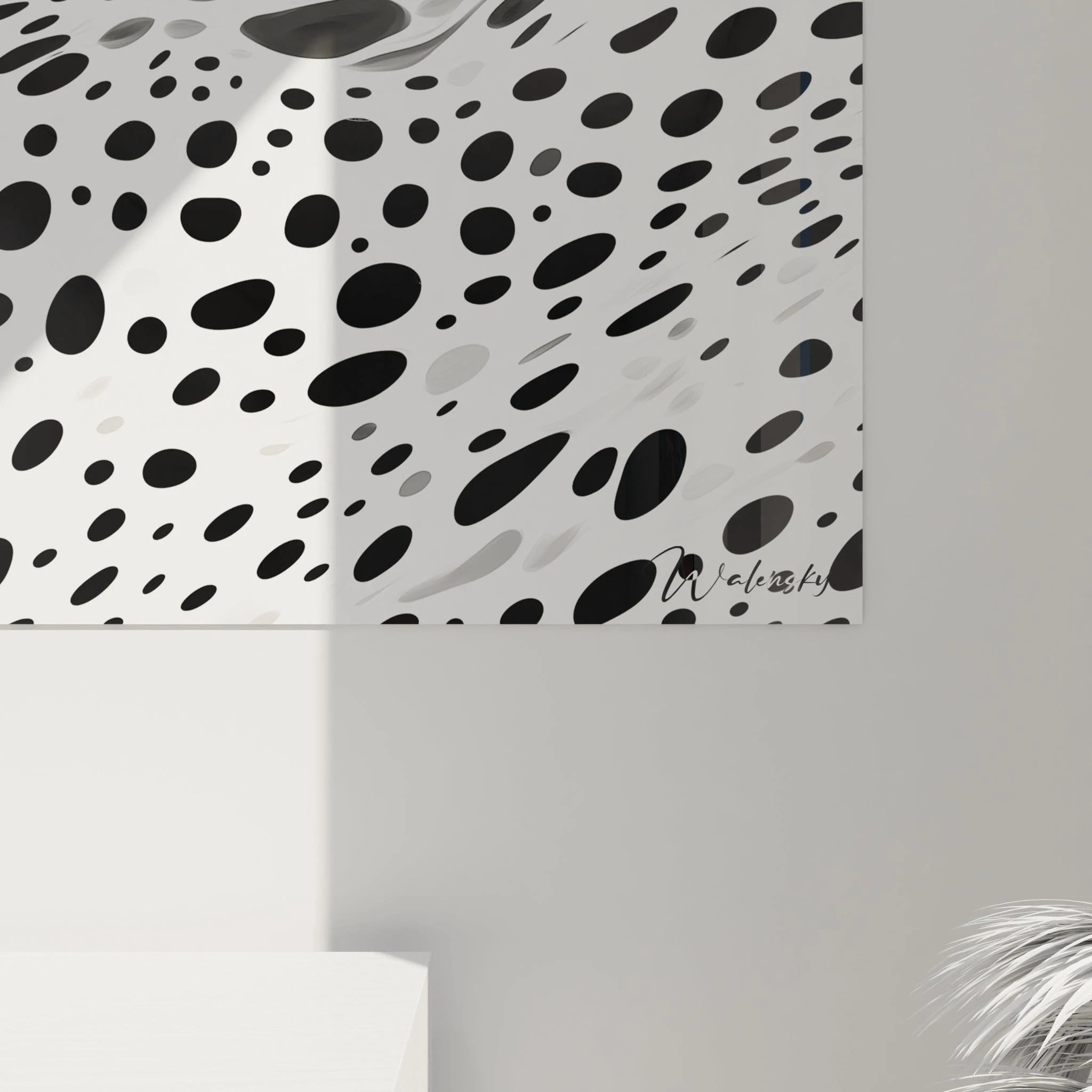 Tableau tacheté noir et blanc Walensky idéal pour décorer les murs avec style