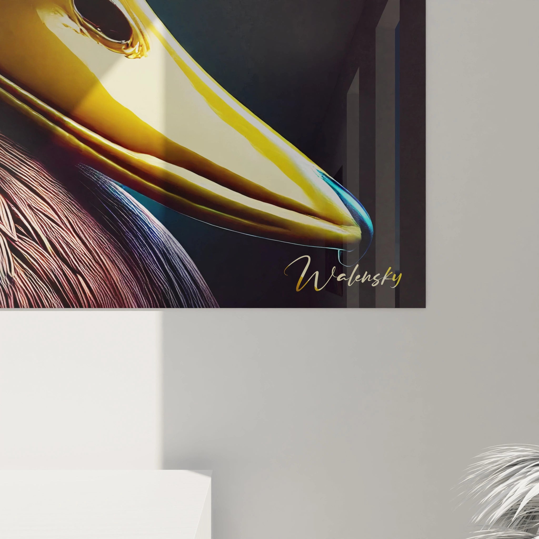 Vue de pres, ce tableau canard revele des details fascinants et une texture hyperrealiste, avec des couleurs vibrantes qui capturent la serenite et la majesté