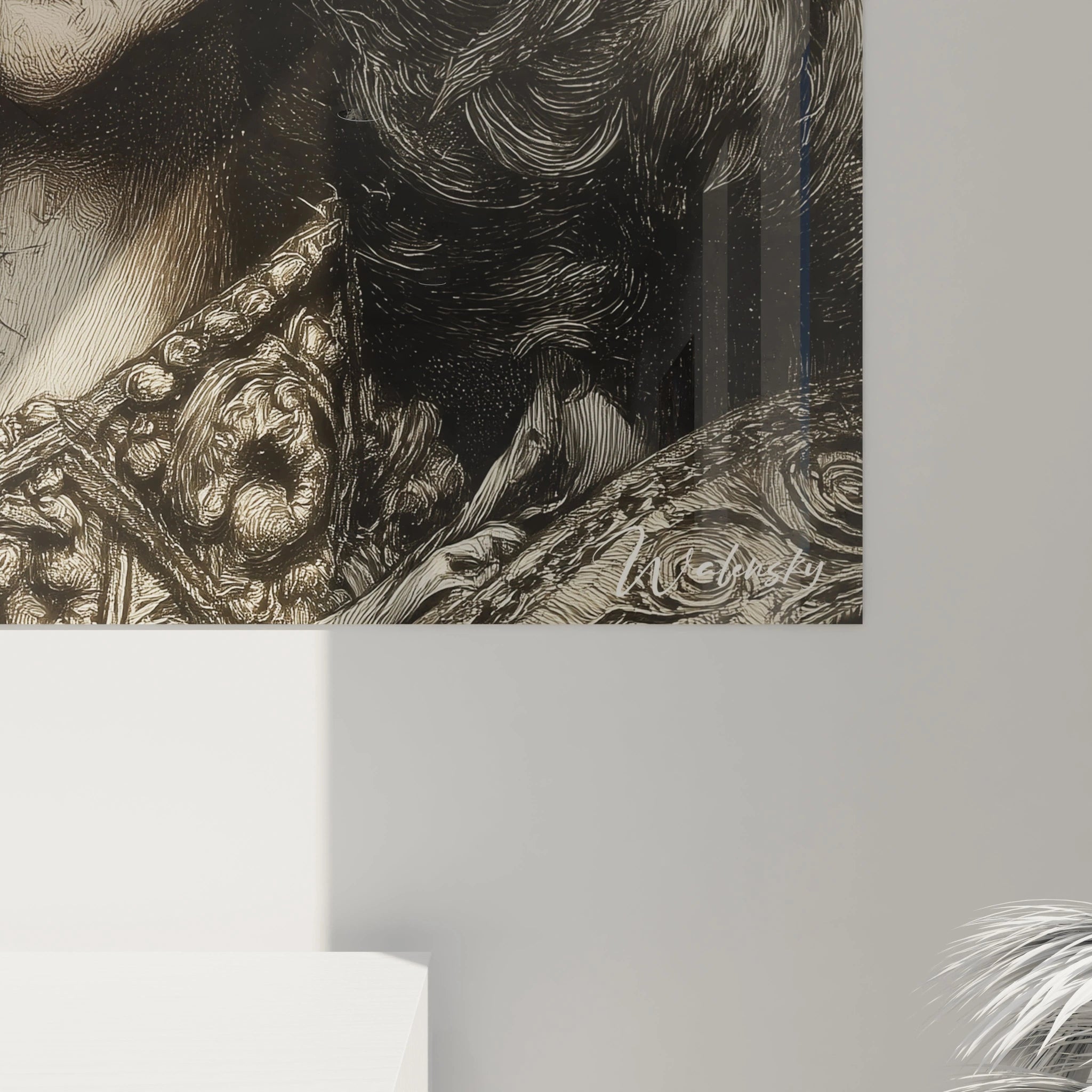 tableau mural Alexandre le Grand par Walensky, gros plan portrait classique ornemental sur toile murale