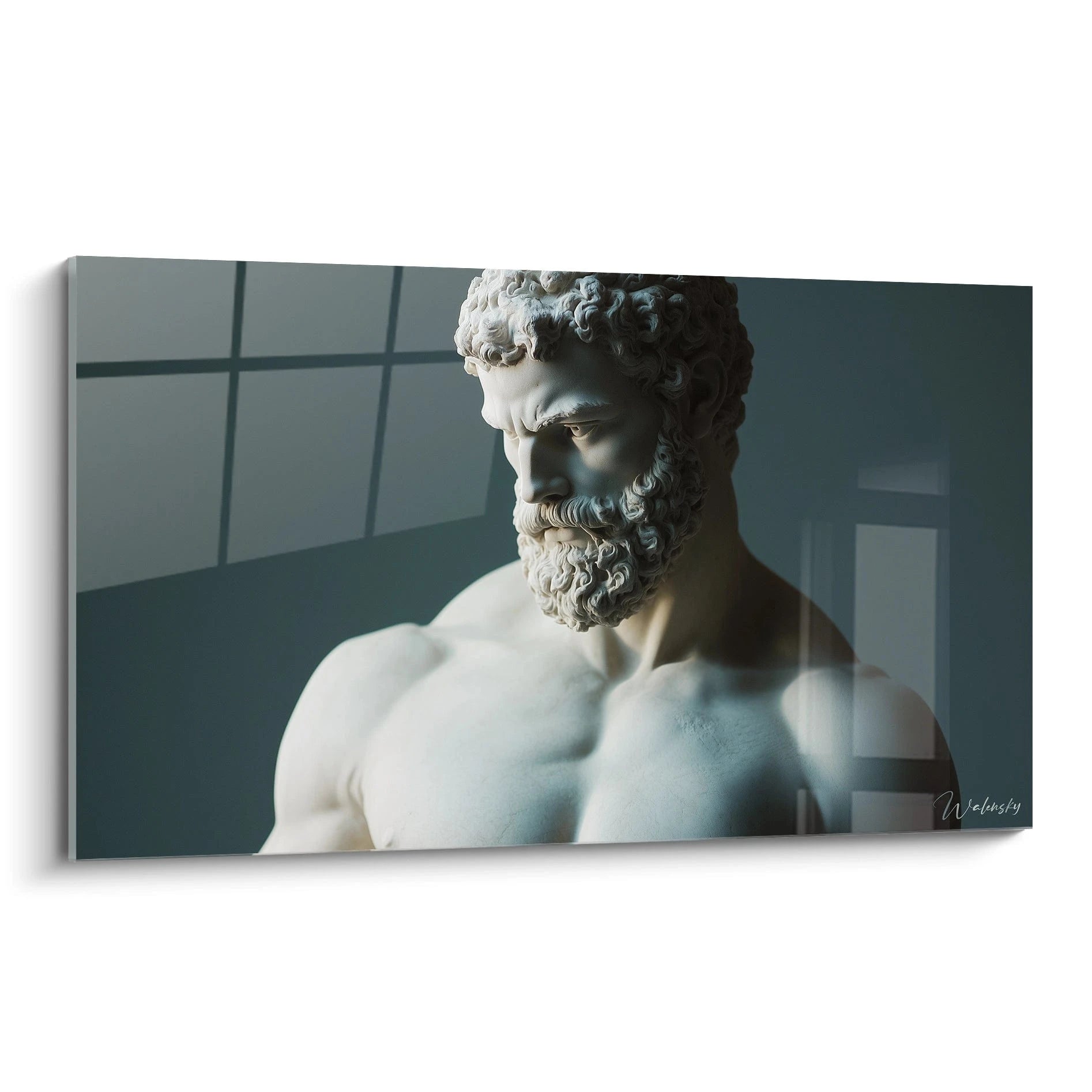 {"media":[{"id":"gid://shopify/MediaImage/52454433128782","src":"https://cdn.shopify.com/s/files/1/0802/8402/5166/files/tableaumuralmythesetlegendes_1_531137b5-49f6-4f2d-a645-8ed04edc6617_200x200.webp?v=1743153688","altText":"Un tableau Hercule représentant un buste masculin en marbre blanc sur fond bleu-vert sombre. Détails précis des boucles de cheveux et de barbe, expression contemplative du visage et musculature définie des épaules avec textures lisses contrastant avec reliefs bouclés.\n","type":"IMAGE"