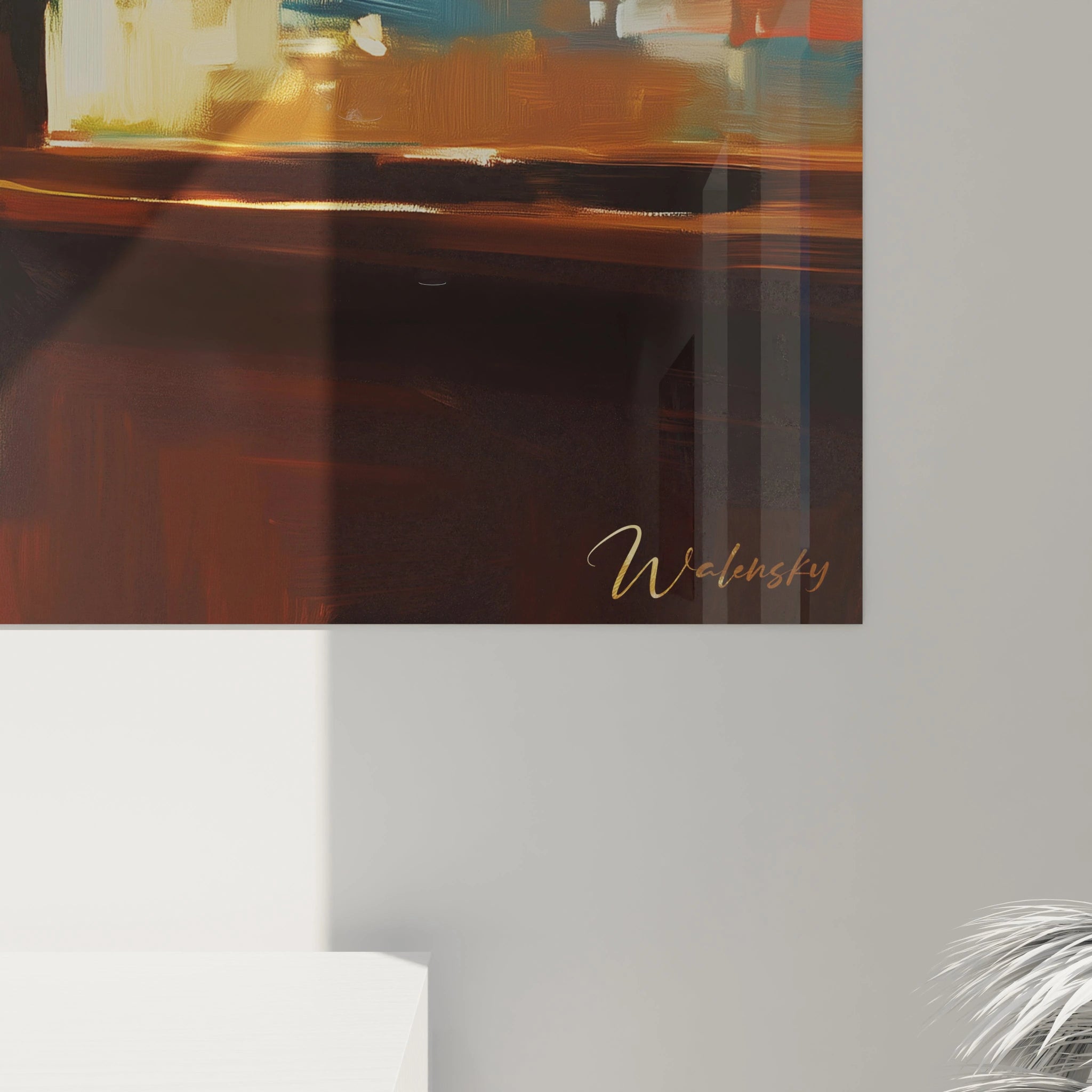 Une composition de café urbain dans un tableau Edward Hopper, caractérisée par une lumière jaune douce, des ombres profondes et des couleurs principales marron, blanc et bleu, avec des textures fines.
Une composition de café urbain dans un tableau Edward Hopper, caractérisée par une lumière jaune douce, des ombres profondes et des couleurs principales marron, blanc et bleu, avec des textures fines.