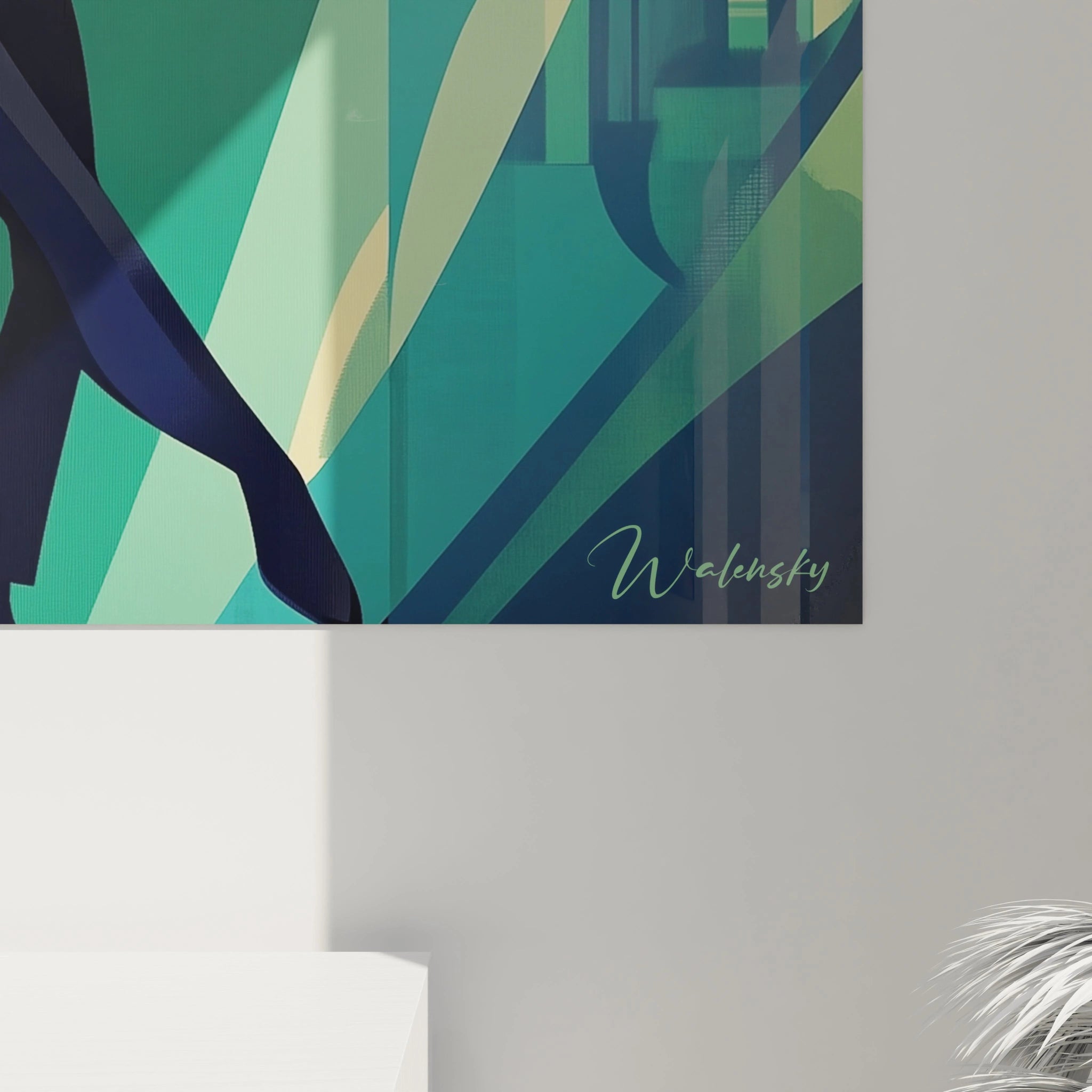 Un tableau Pieter Bruegel l'Ancien représentant trois silhouettes en pleine chorégraphie, avec des aplats de couleurs contrastées, une palette rouge, bleu et or, et des formes anguleuses créant un effet dynamique.