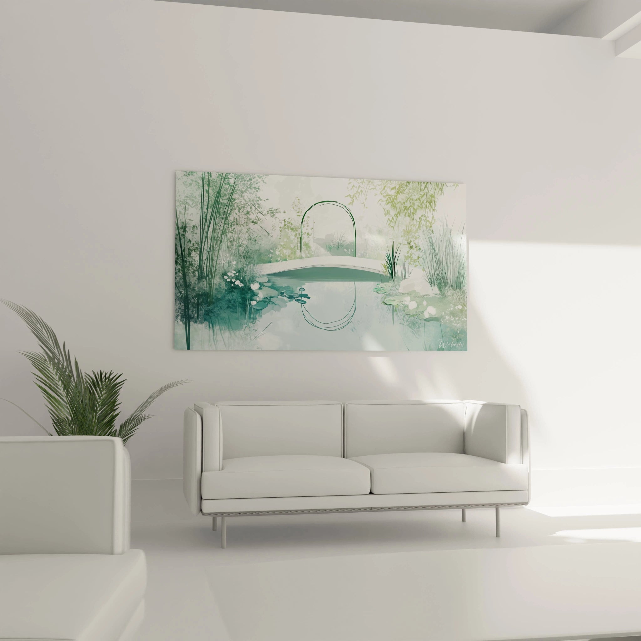 Tableau inspiré par Le bassin aux nymphéas de Claude Monet N°1 – Hommage Artiste Célèbre - Walensky