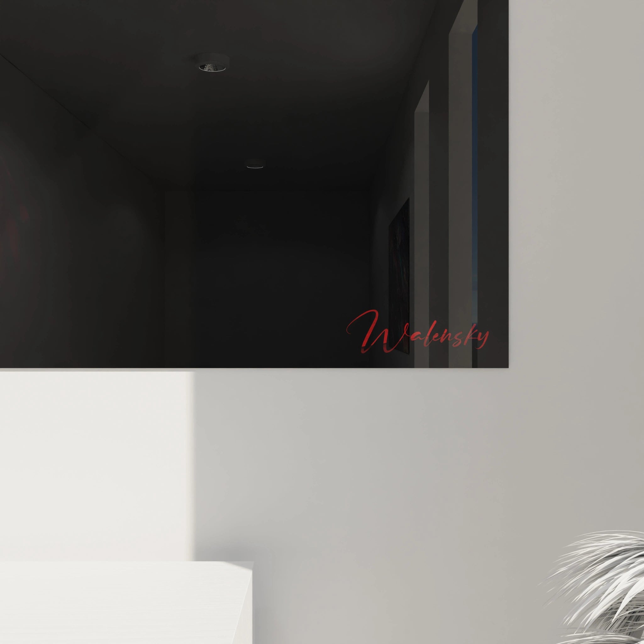 Un tableau Hieronymus Bosch combinant un personnage masqué en rouge vif et un fond noir intense, avec des ombres coupées nettes et des textures subtiles donnant une impression de relief et de profondeur.