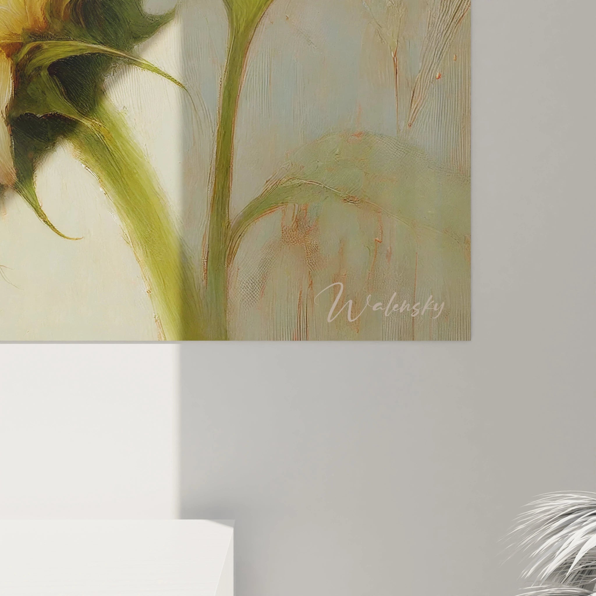 vue de pres ce tableau coccinelle revele toute la finesse de son execution chaque detail des tournesols et des coccinelles est soigneusement capture pour un rendu apaisant et harmonieux