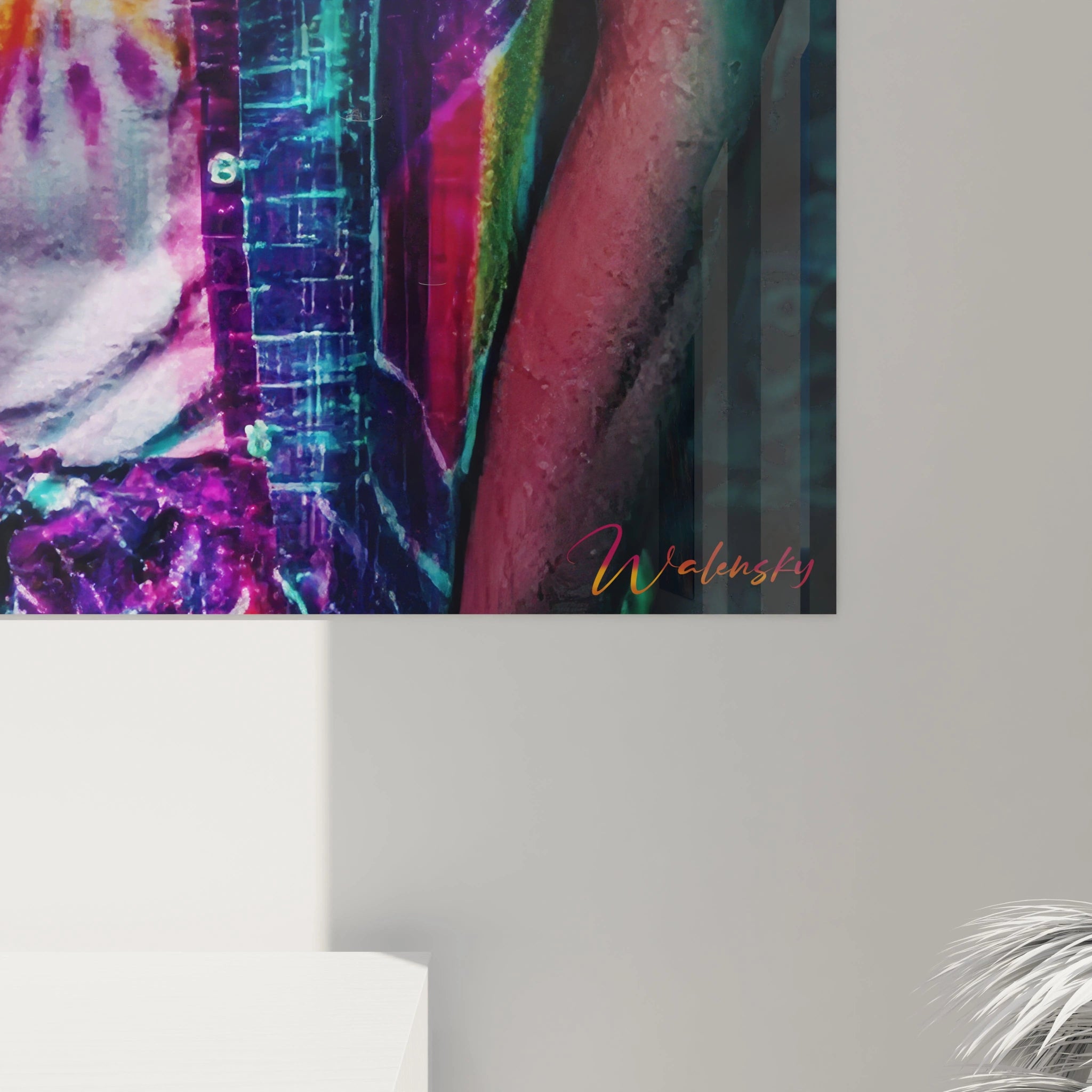 Tableau mural streetwear jeune urbain de Walensky avec des couleurs vives et des motifs modernes