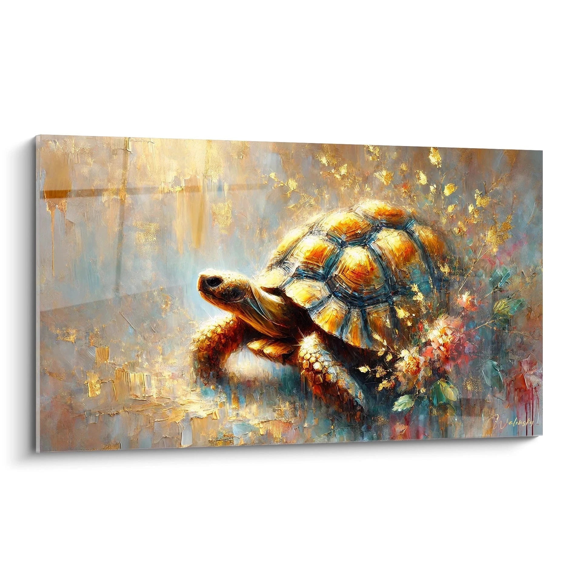 Ce tableau tortue terrestre vue de biais met en valeur les textures détaillées et la richesse des couleurs. Parfait pour ajouter une touche unique et naturelle à n'importe quel espace intérieur.