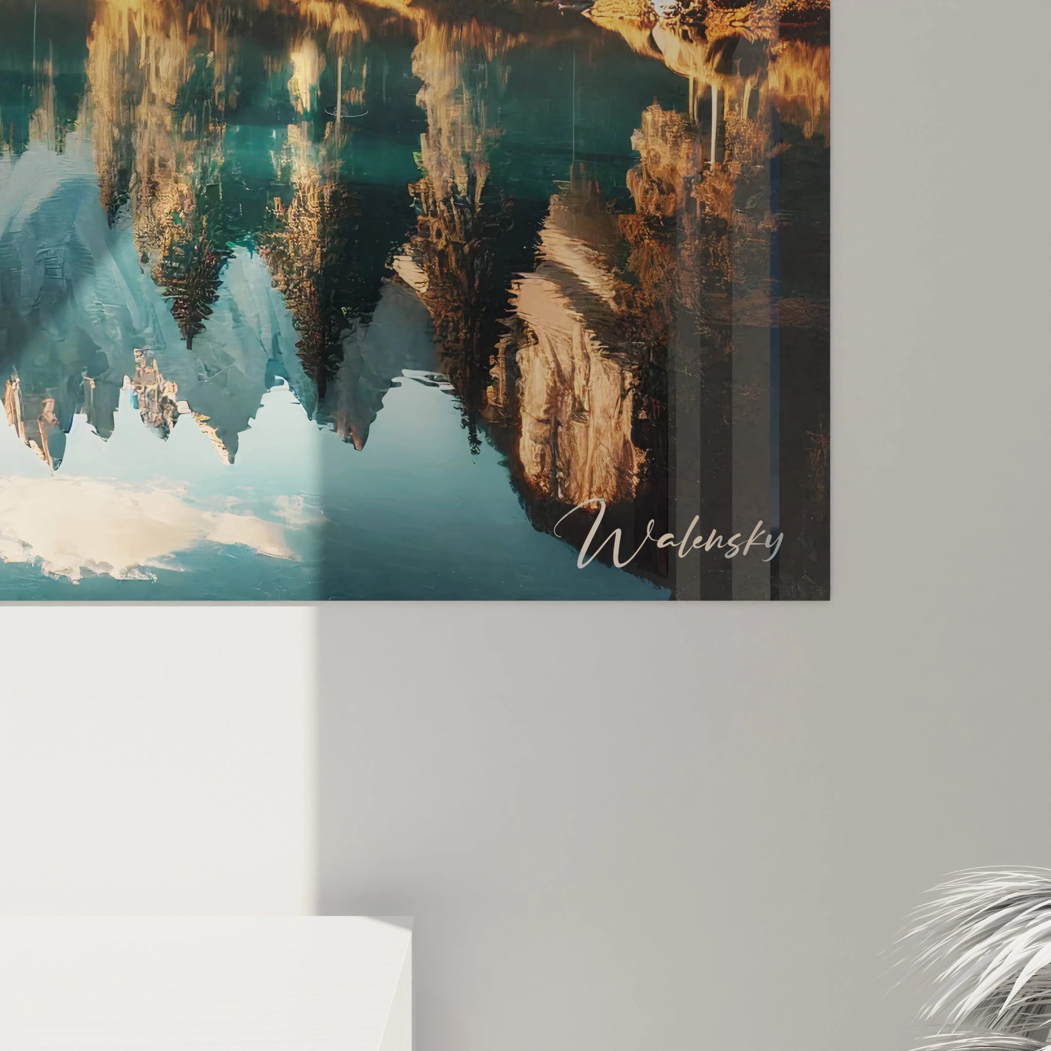 Admirez de près ce tableau montagne, où chaque détail raconte l'harmonie de la nature. Les textures et la lumière dorée évoquent une sérénité intemporelle, parfaite pour votre intérieur.