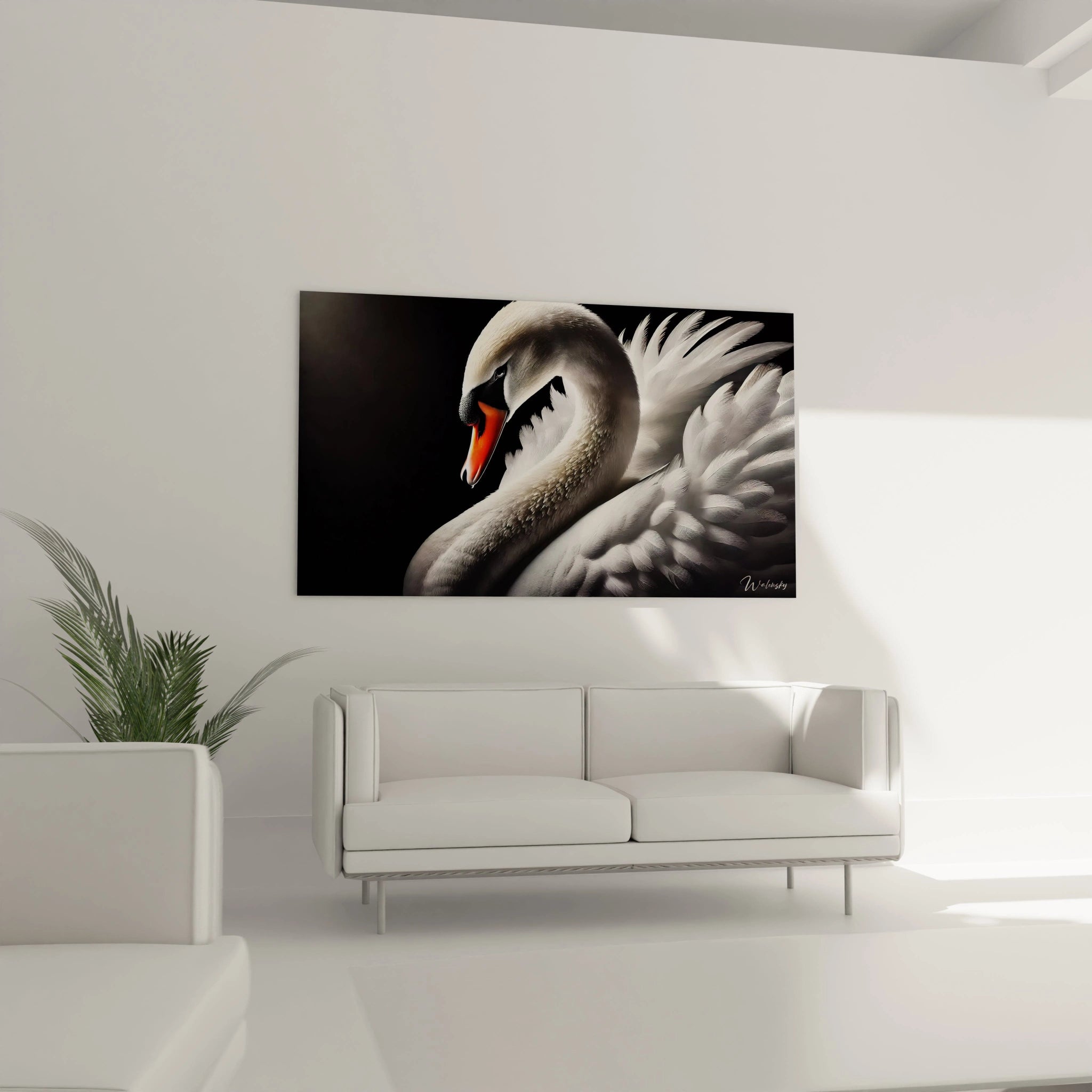 Tableau cameleon accroche au dessus du canape dans un salon sa profondeur et ses couleurs contrastantes ajoutent une touche de raffinement a tout espace contemporain ambiance sereine garantie