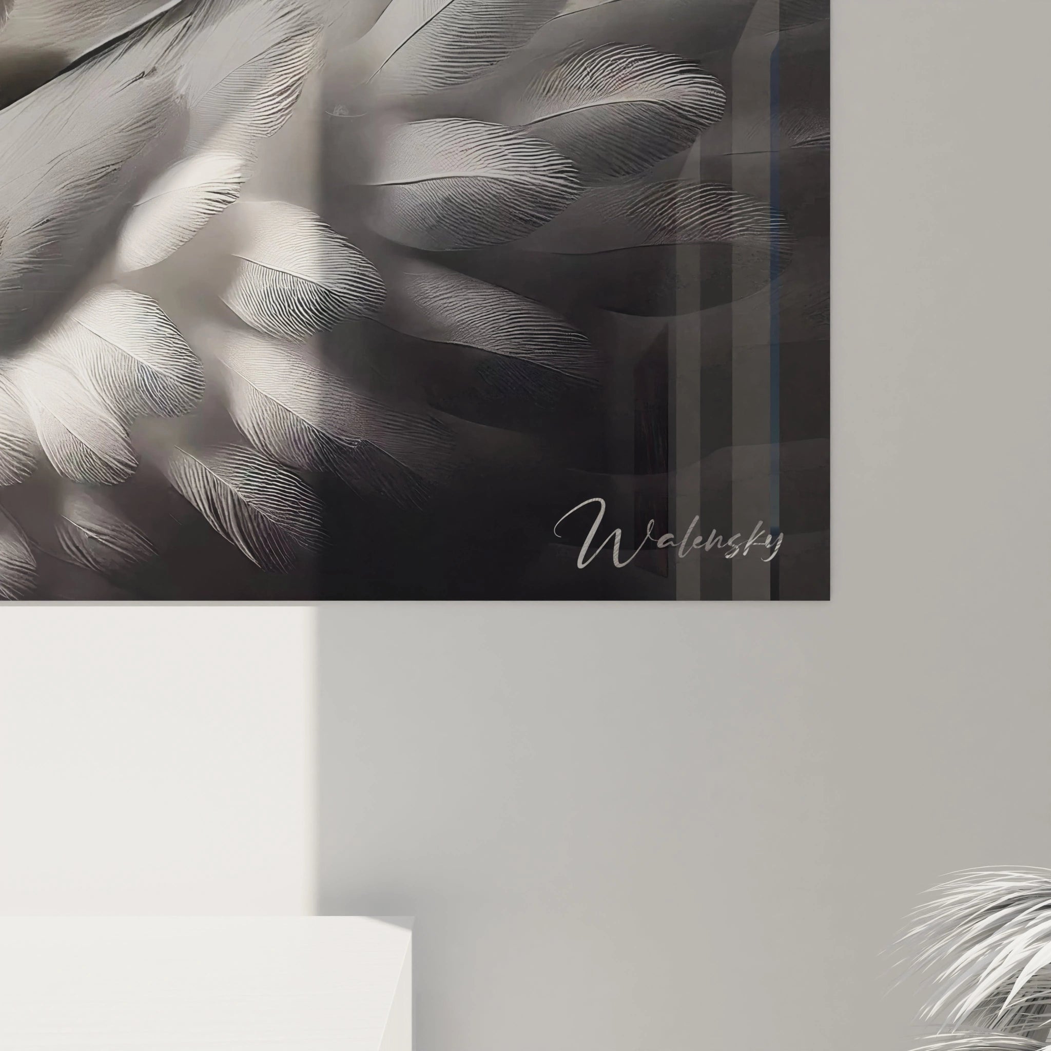 Vue de pres ce tableau cameleon revele la texture de chaque detail chaque couleur attire l oeil et cree un effet tridimensionnel unique une oeuvre de choix pour les amateurs d art