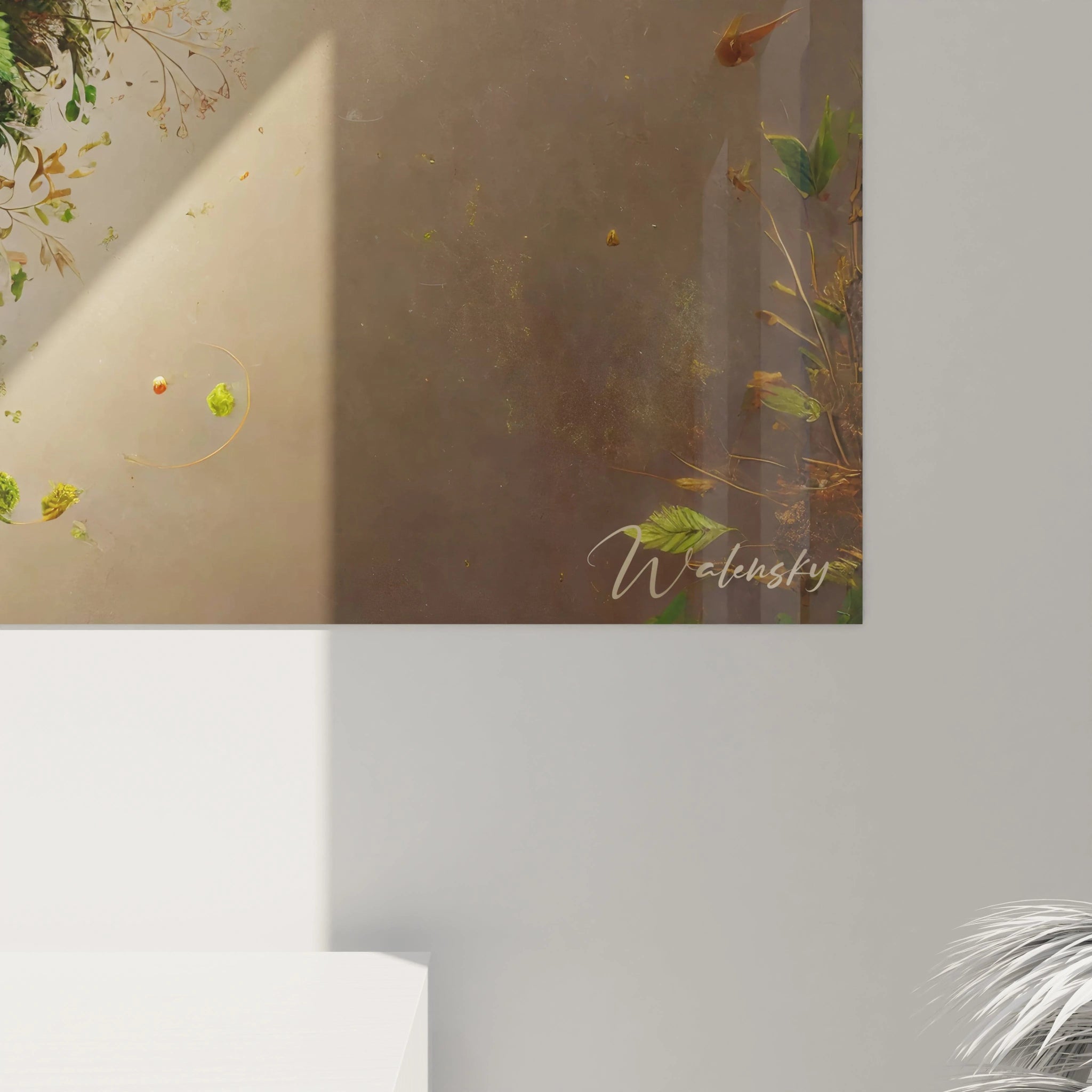 Zoom sur les détails du tableau coeur. Des textures réalistes, des tons vibrants qui incarnent la beauté de la nature et l harmonie de l amour.