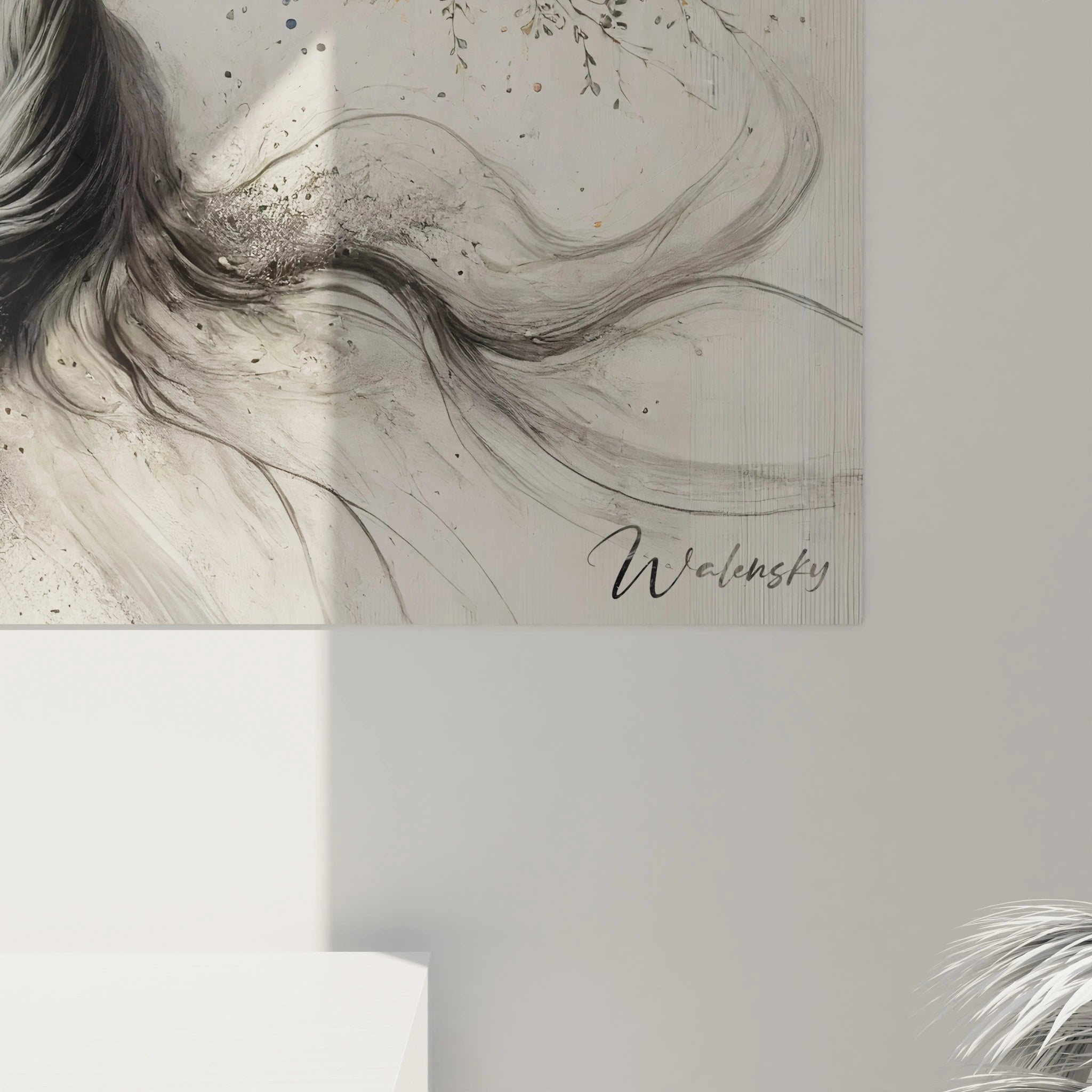 Explorez chaque detail du tableau Arbre de Vie de pres, revelant ses textures organiques et ses nuances vibrantes, un hommage a la magie de la nature.