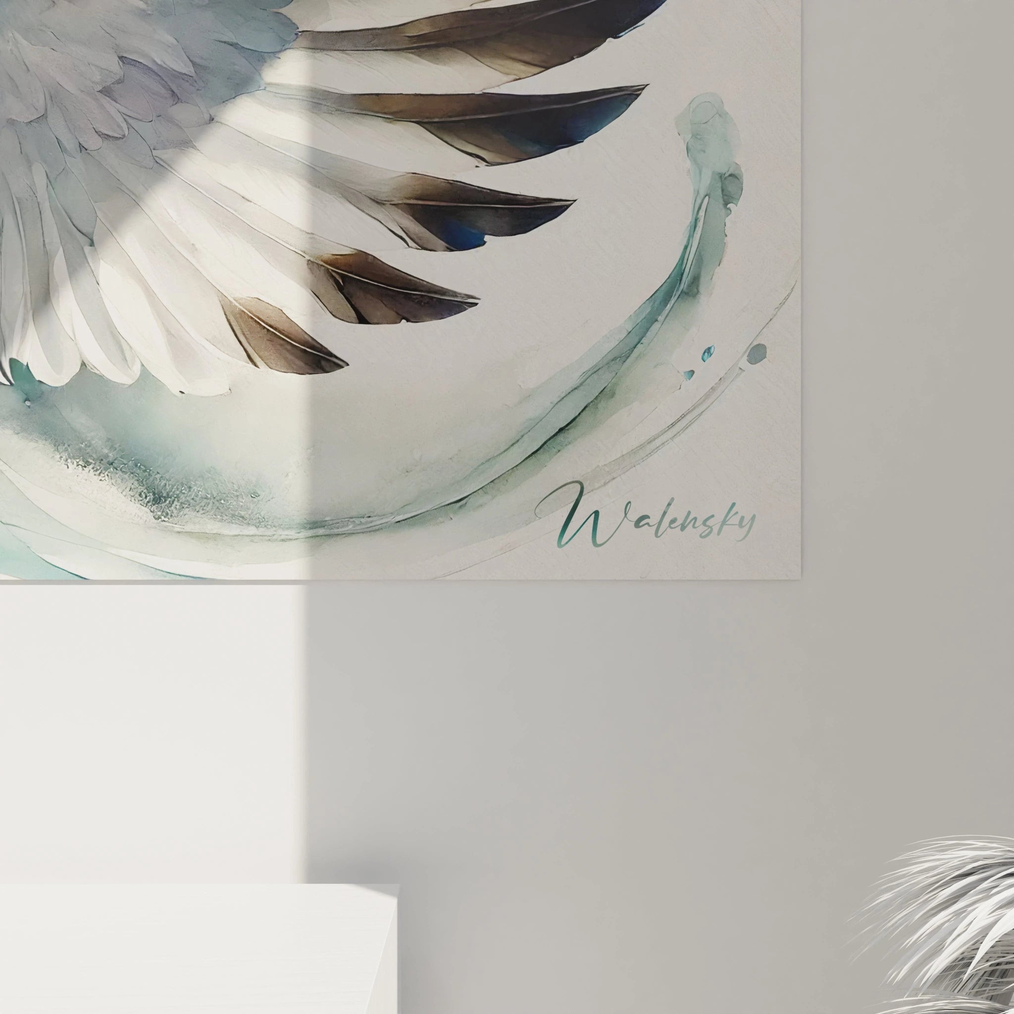 Vue de pres, ce tableau mouette revele des details subtils. Chaque coup de pinceau met en valeur la grace de l oiseau et son harmonie avec les elements naturels. Un chef d oeuvre contemporain.