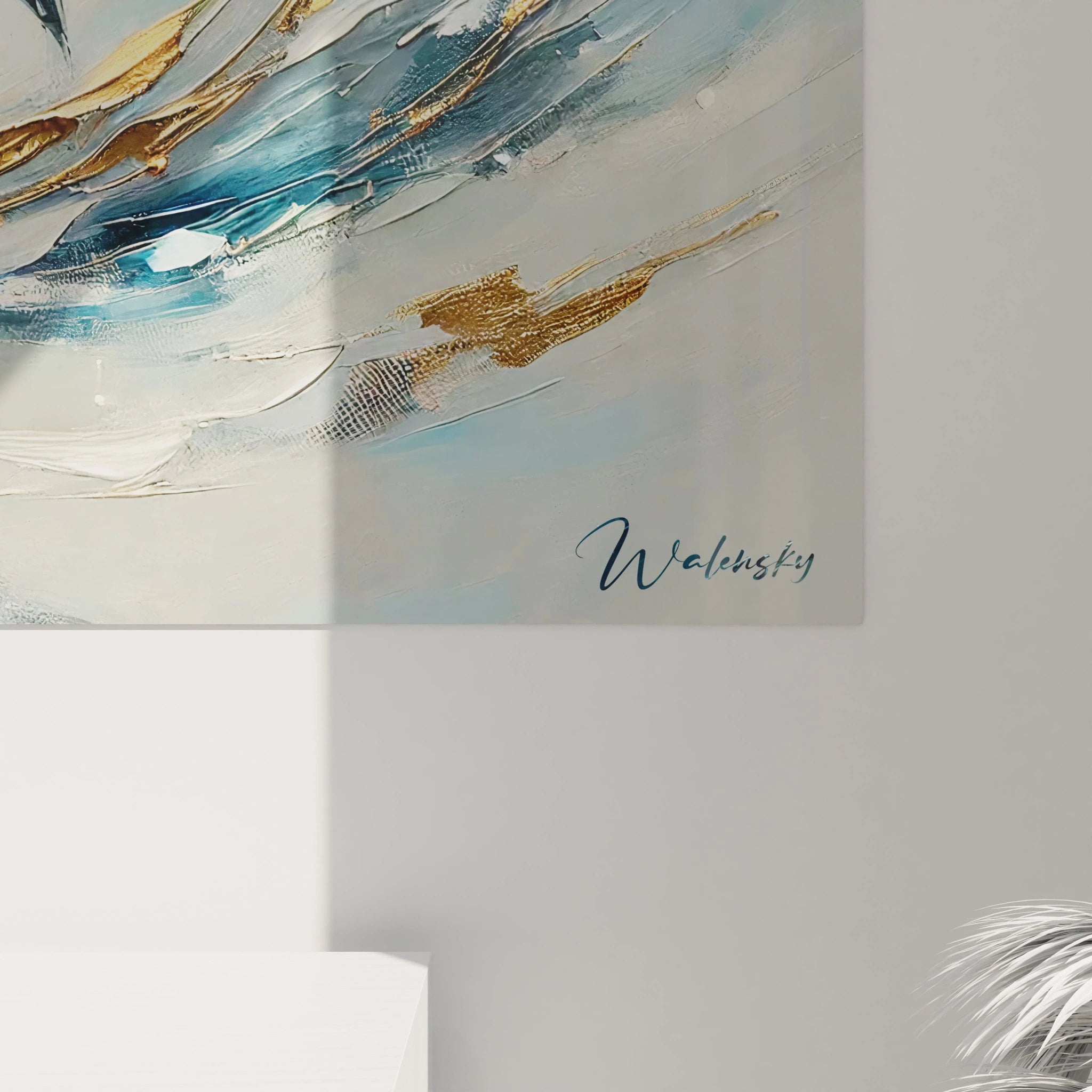 Vue de pres ce tableau requin devoile une finesse de textures et couleurs reflechies evoquant mouvement et lumière pour une immersion saisissante dans l univers marin.