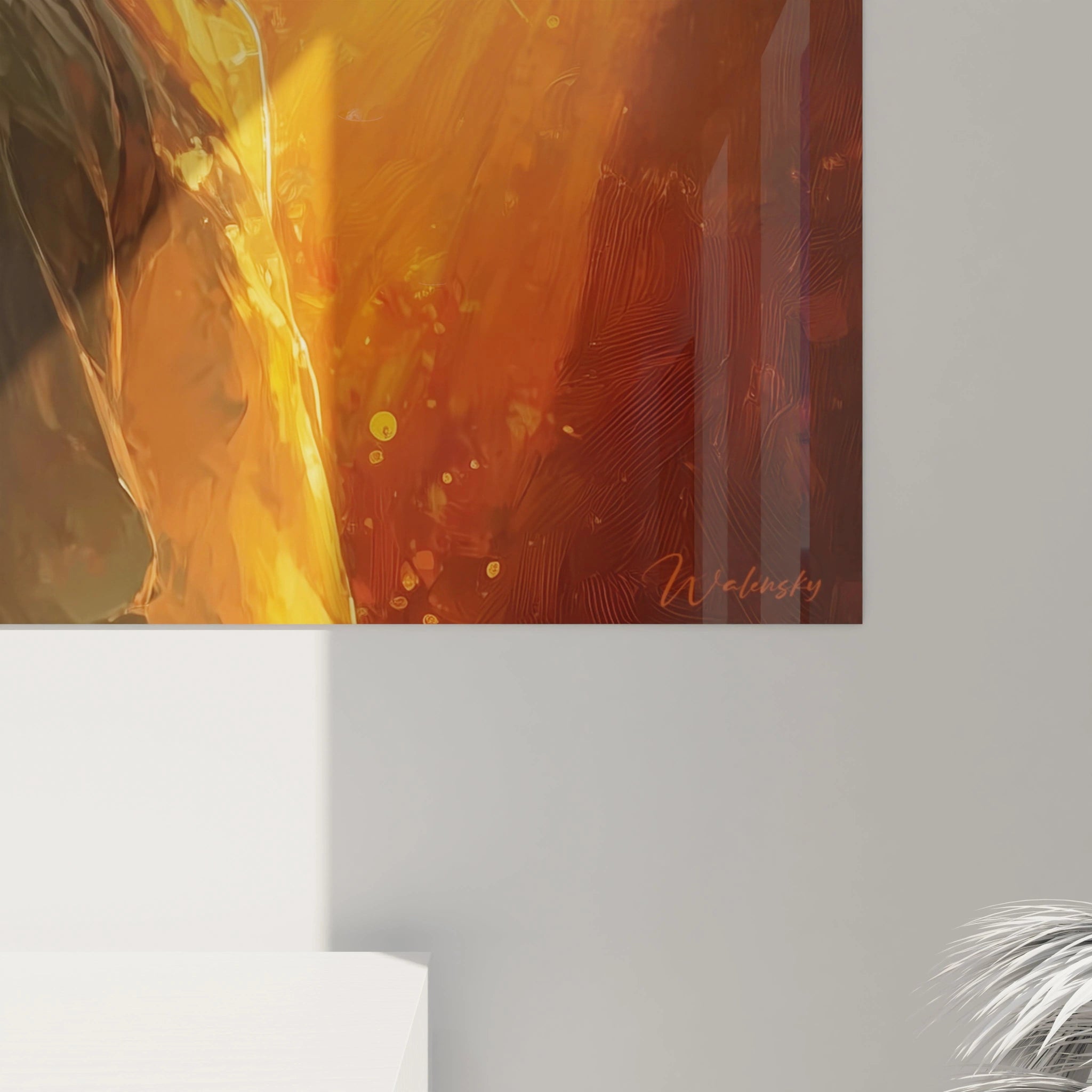 Tableau masculin contre-jour de Walensky avec des tons chauds et un éclairage dramatique