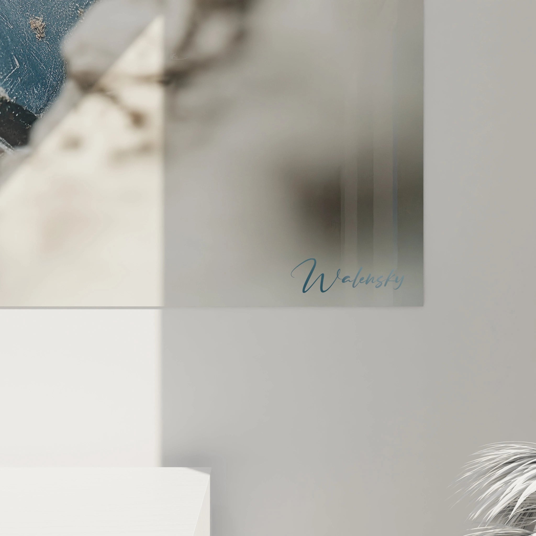 Tableau mural tableau masque à gaz Première Guerre mondiale Walensky coin encadré en verre avec signature pour décor mural moderne