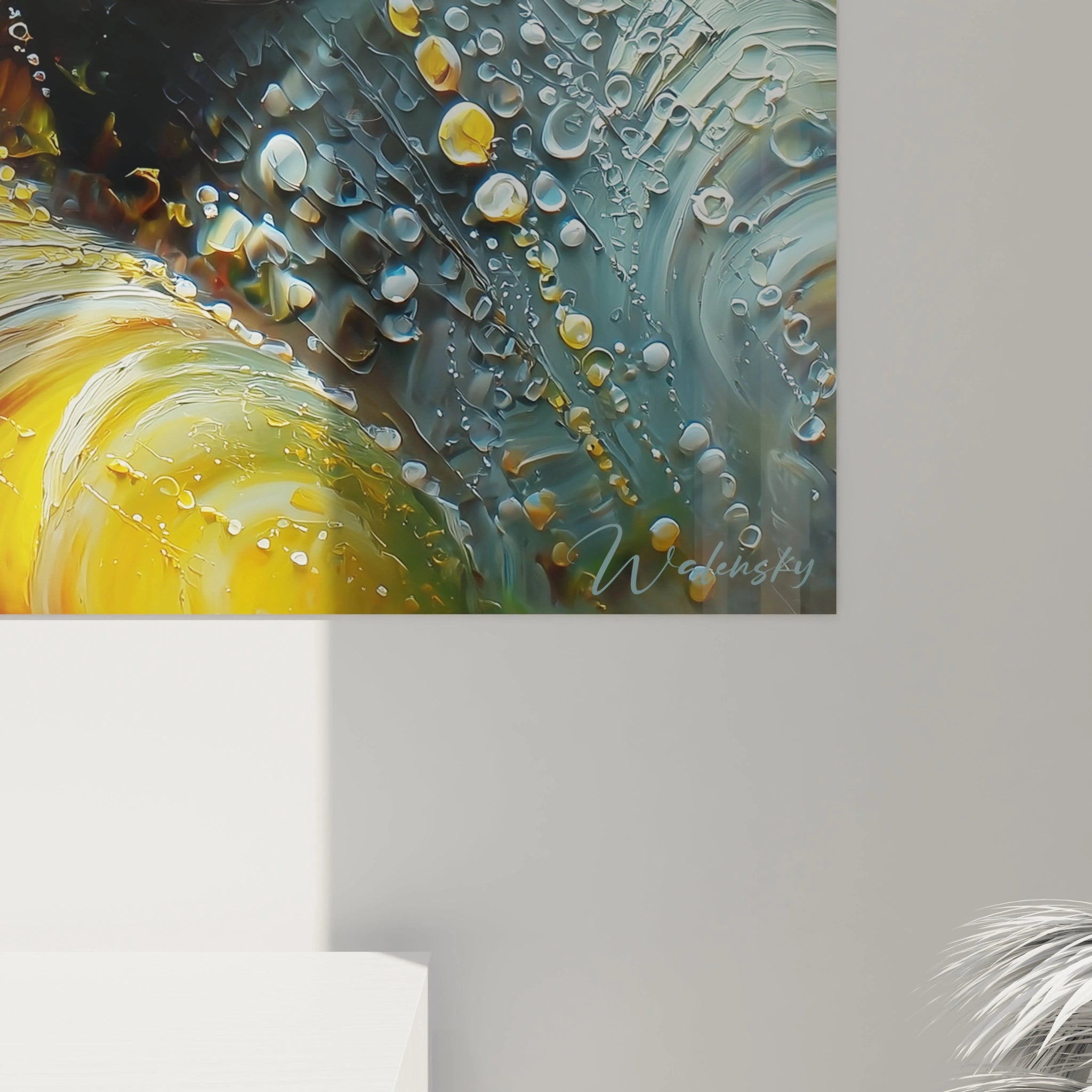 Tableau mural Walensky représentant un tableau masque africain avec des couleurs vibrantes et textures dynamiques