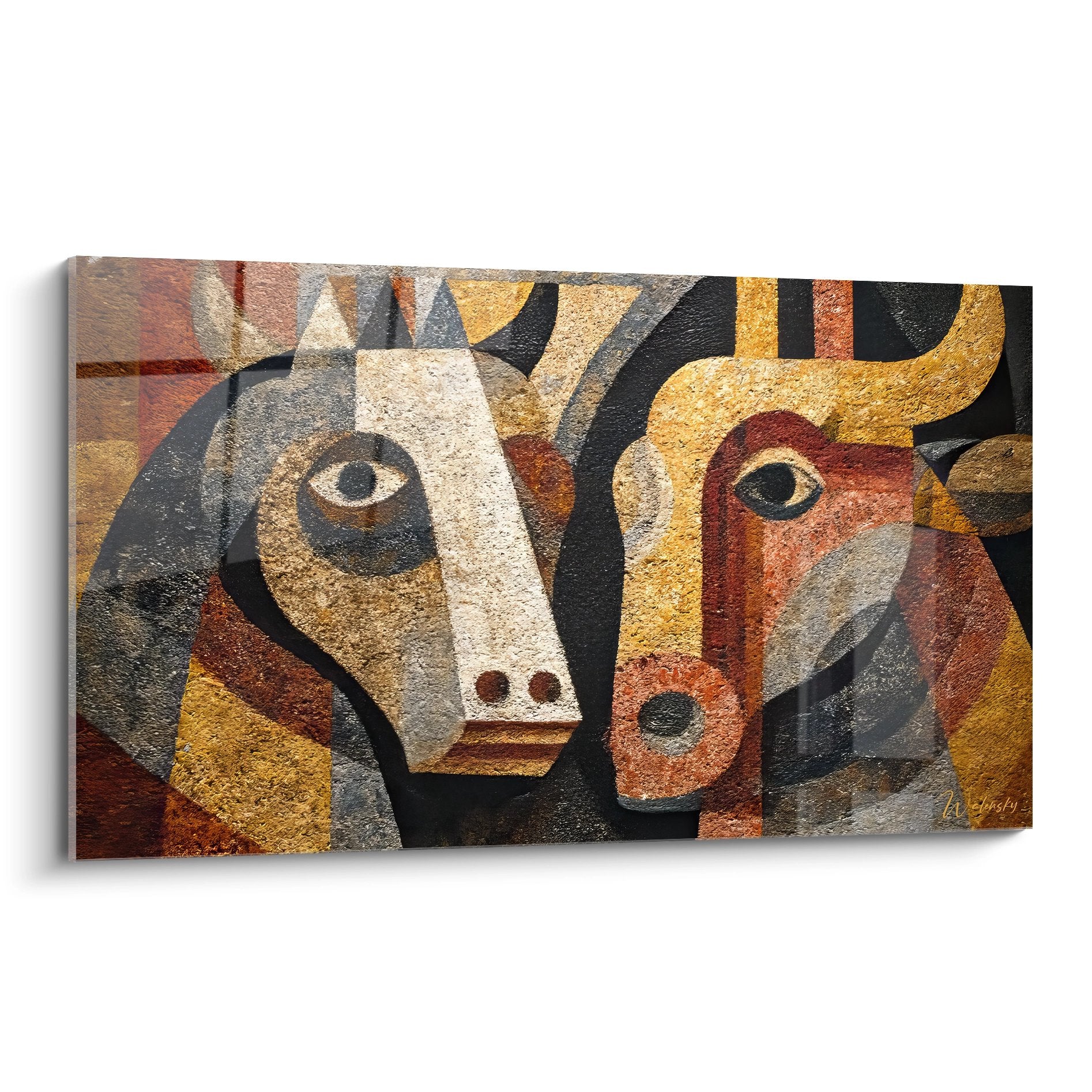 Tableau masques africains portraits mystiques art tribal géométrique décoration ethnique culture africaine