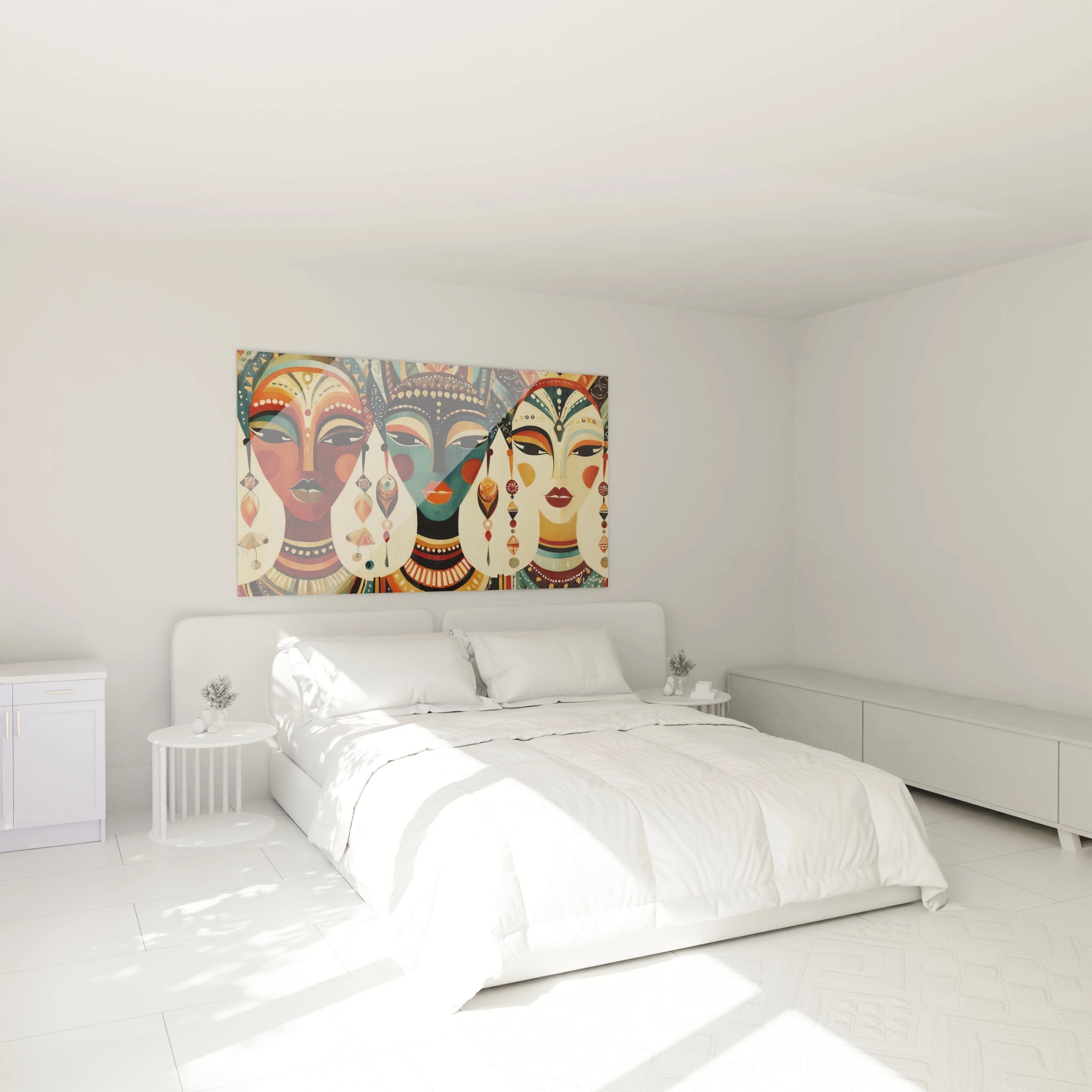 Tableau mural représentant un tableau masque africain décoratif pour une chambre moderne