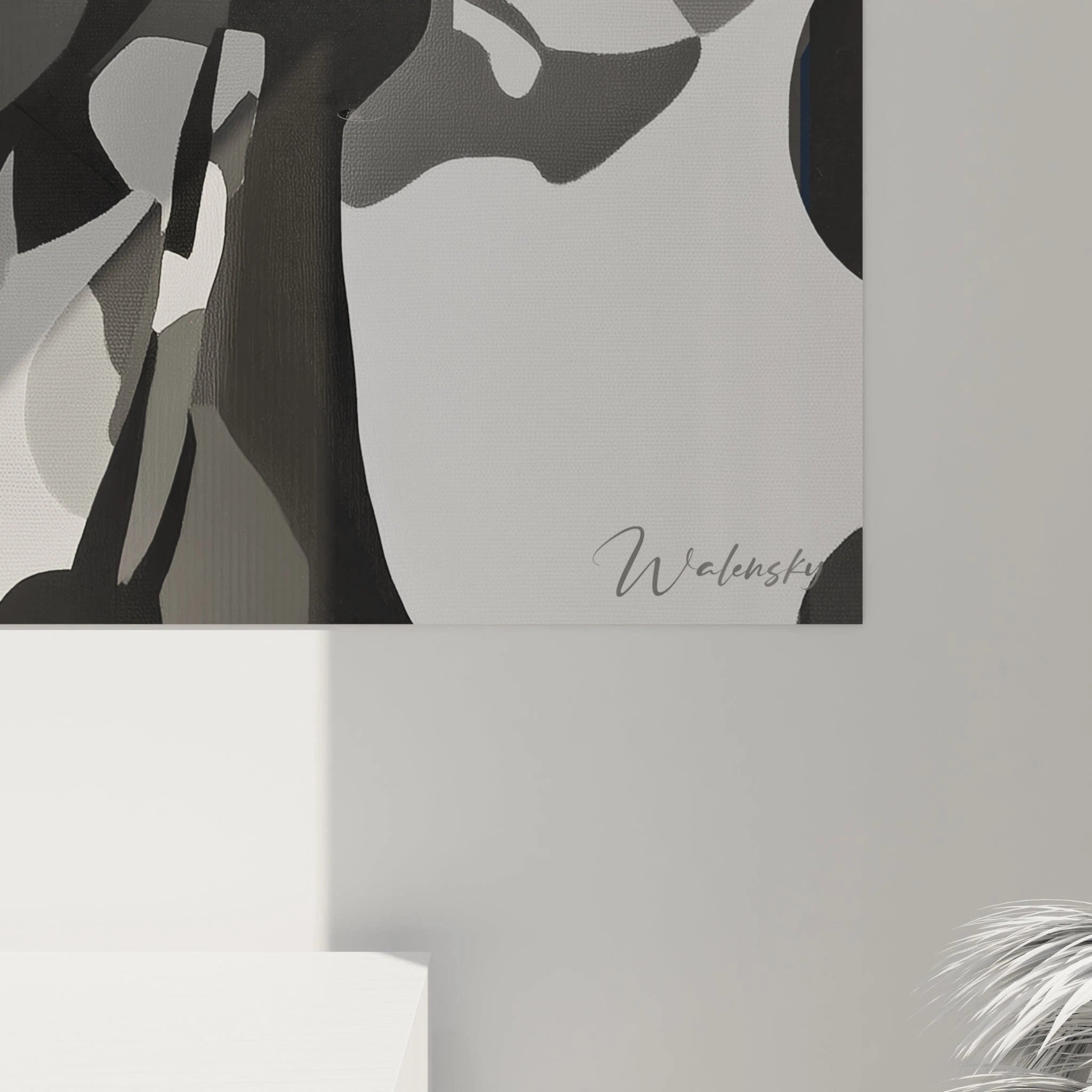 Tableau Métamorphose Pointilliste - édition visage noir et blanc - Walensky